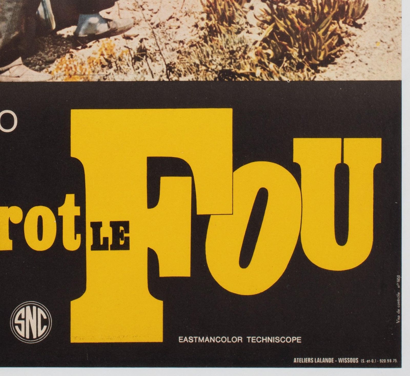 Pierrot Le Fou 1965 French Moyenne Film Poster photo buy