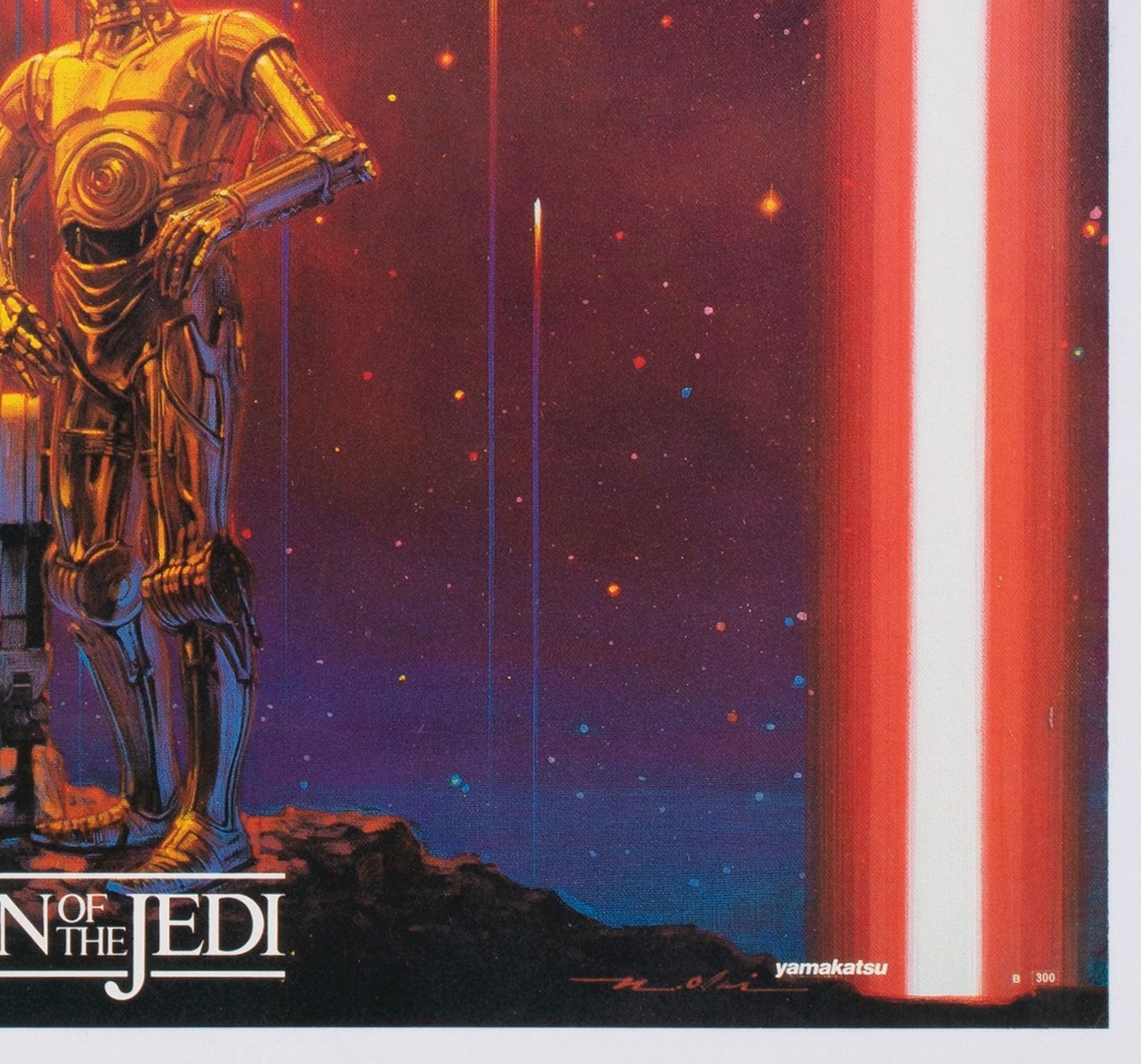 Return Of The Jedi 1983 Japanese Yamakatsu Commercial Poster, Noriyoshi Ohrai photo vintage