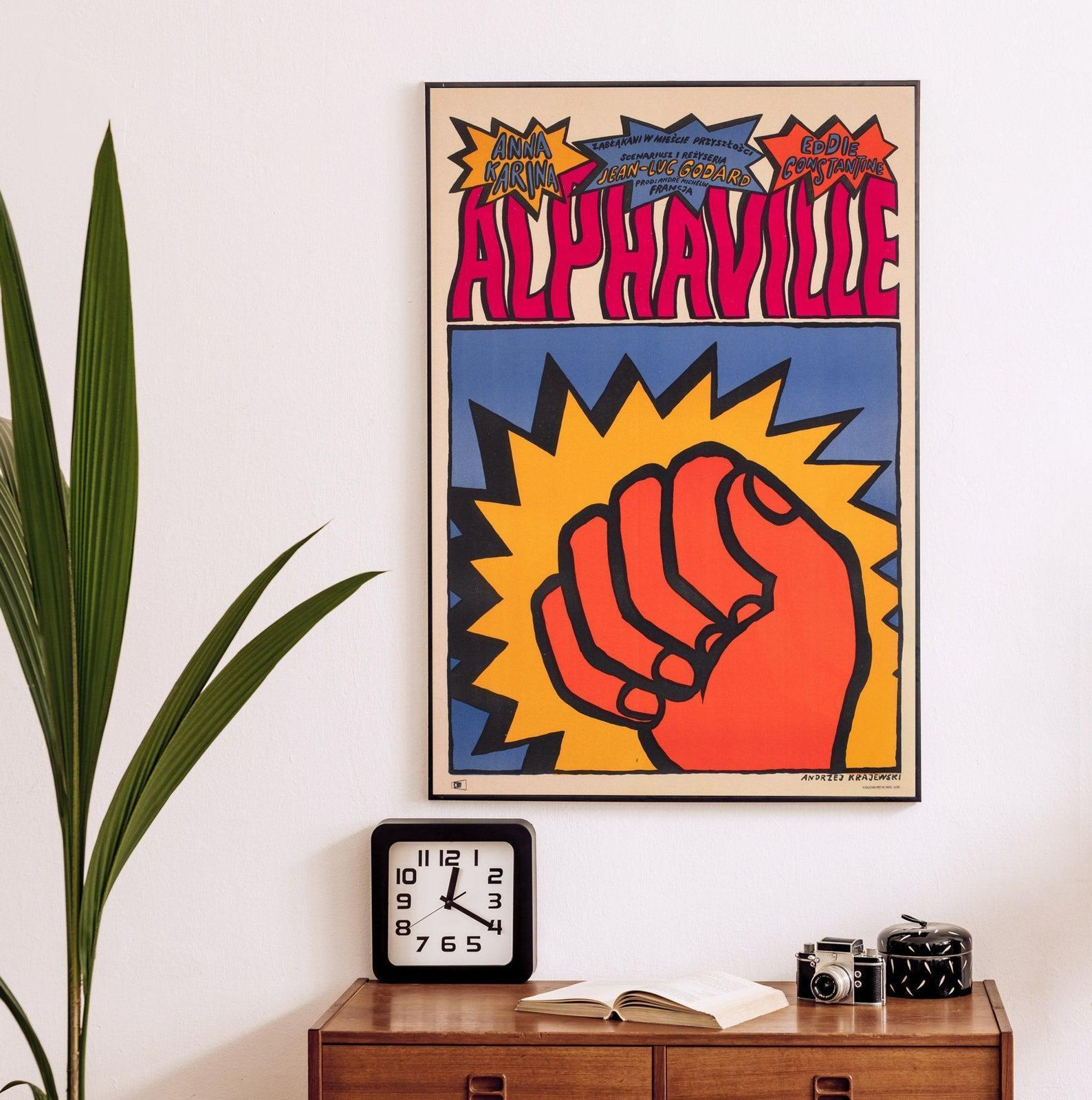 Alphaville 1965 Polish A1 Film Poster, Andrzej Krajewski photo furniture