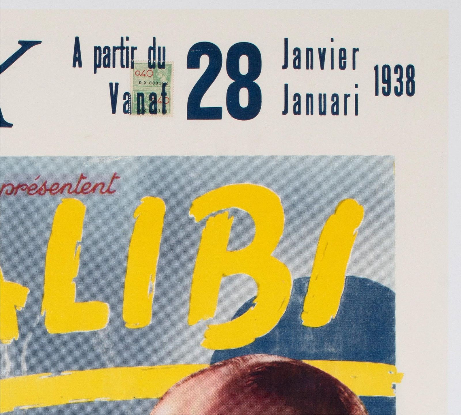 L'alibi 1938 Belgian Film Poster photo Art
