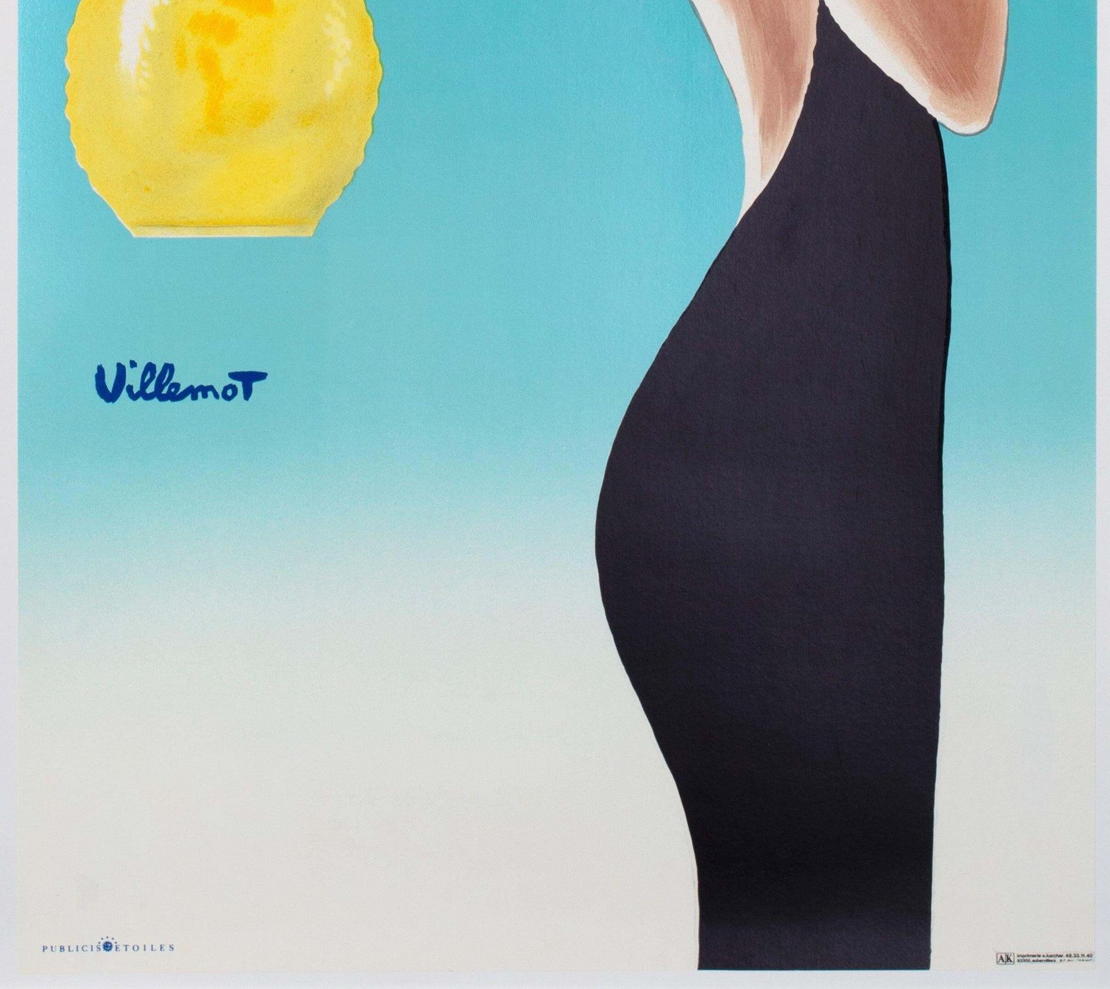 Orangina Light C1988 French Beverage Advertising Poster, Bernard Villemot photo 3639.0