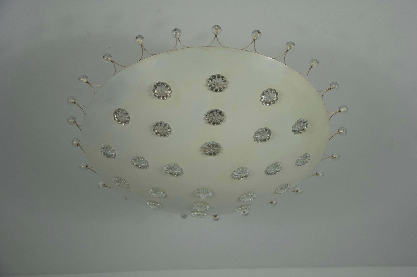 photo furniture Large White Chandelier By Emil Stejnar For Rupert Nikoll, 1960s