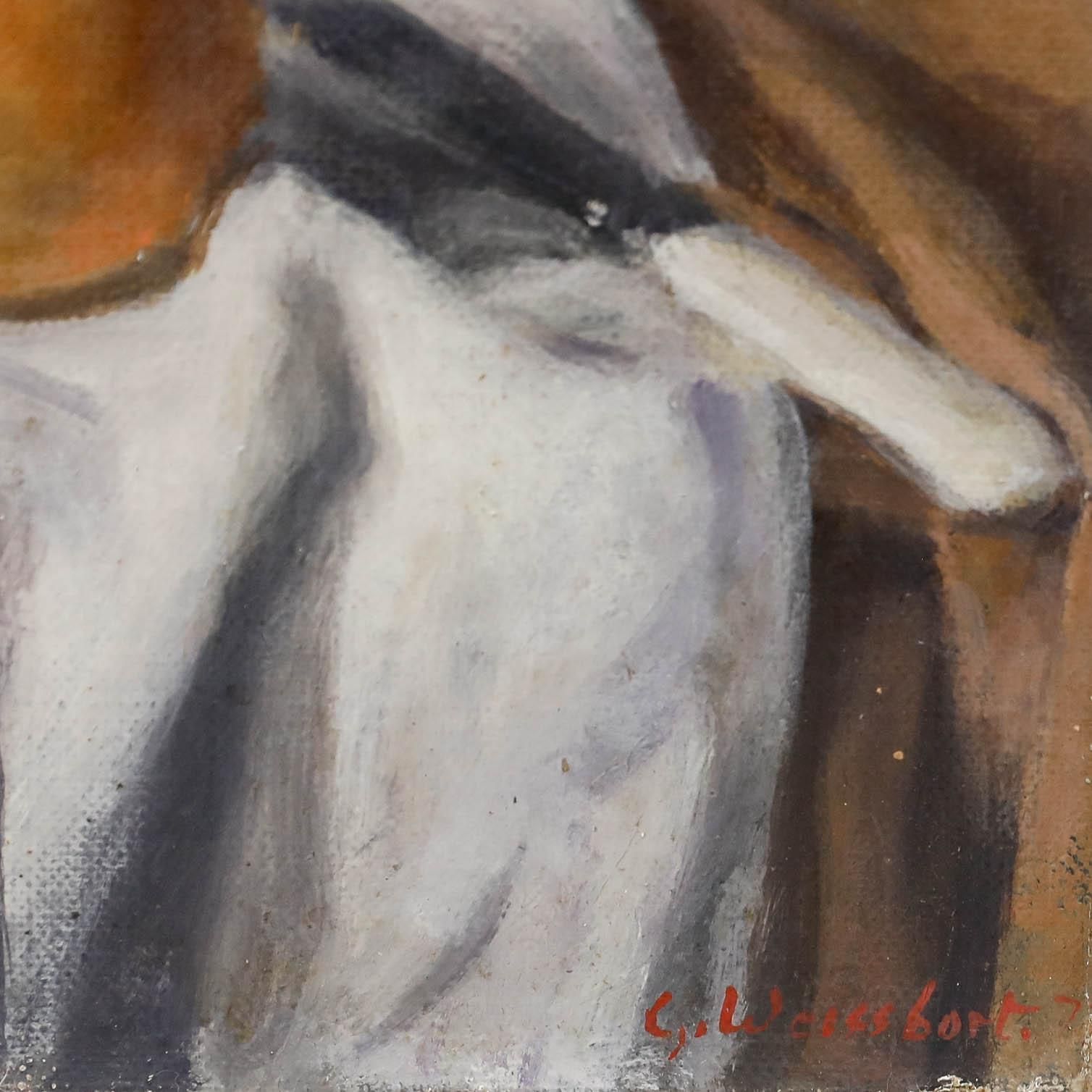 George Weissbort (1928 2013)   1970 Oil, Jars And Fruit On Cloth photo vinterior