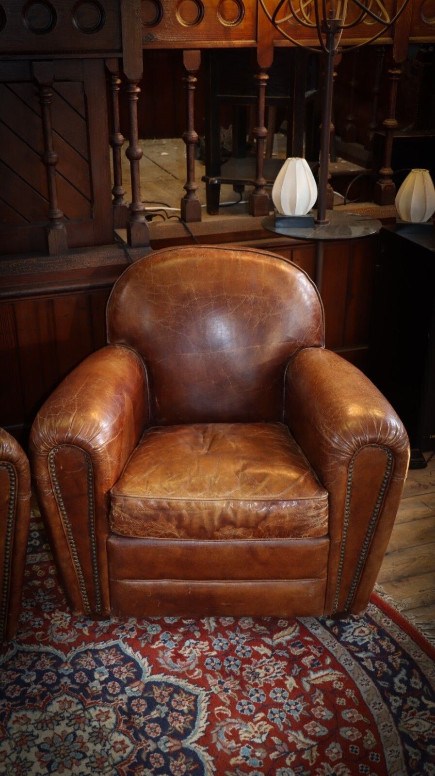 Stunning Pair Timothy Oulton Flea Market Leather Club Armchairs photo 2200.0