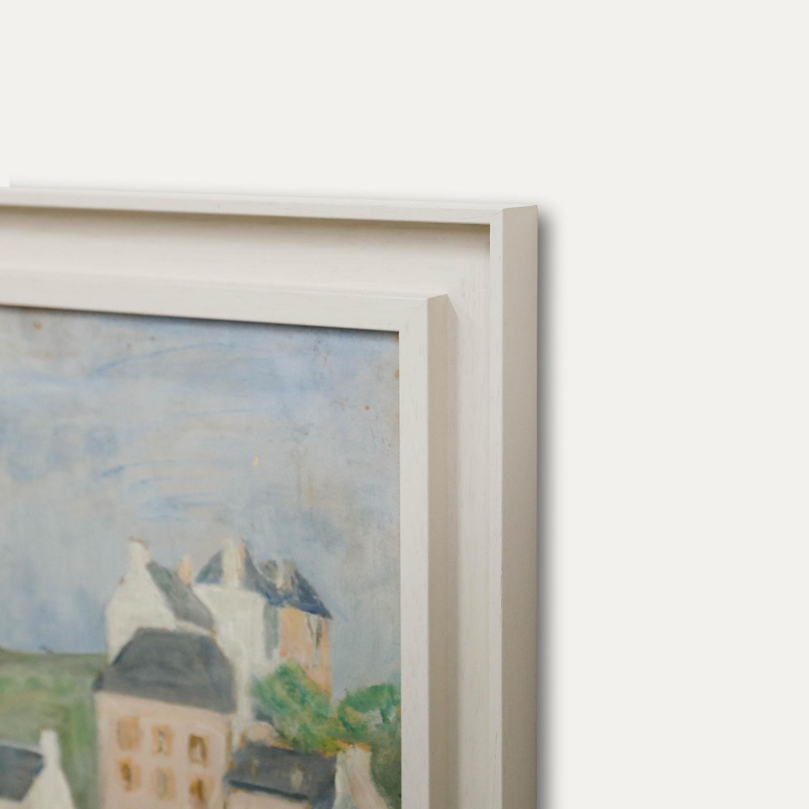 Cecile Hertz Eyrolles (1875 1974)   Mid 20th Century Oil, Fishing Village photo vinterior