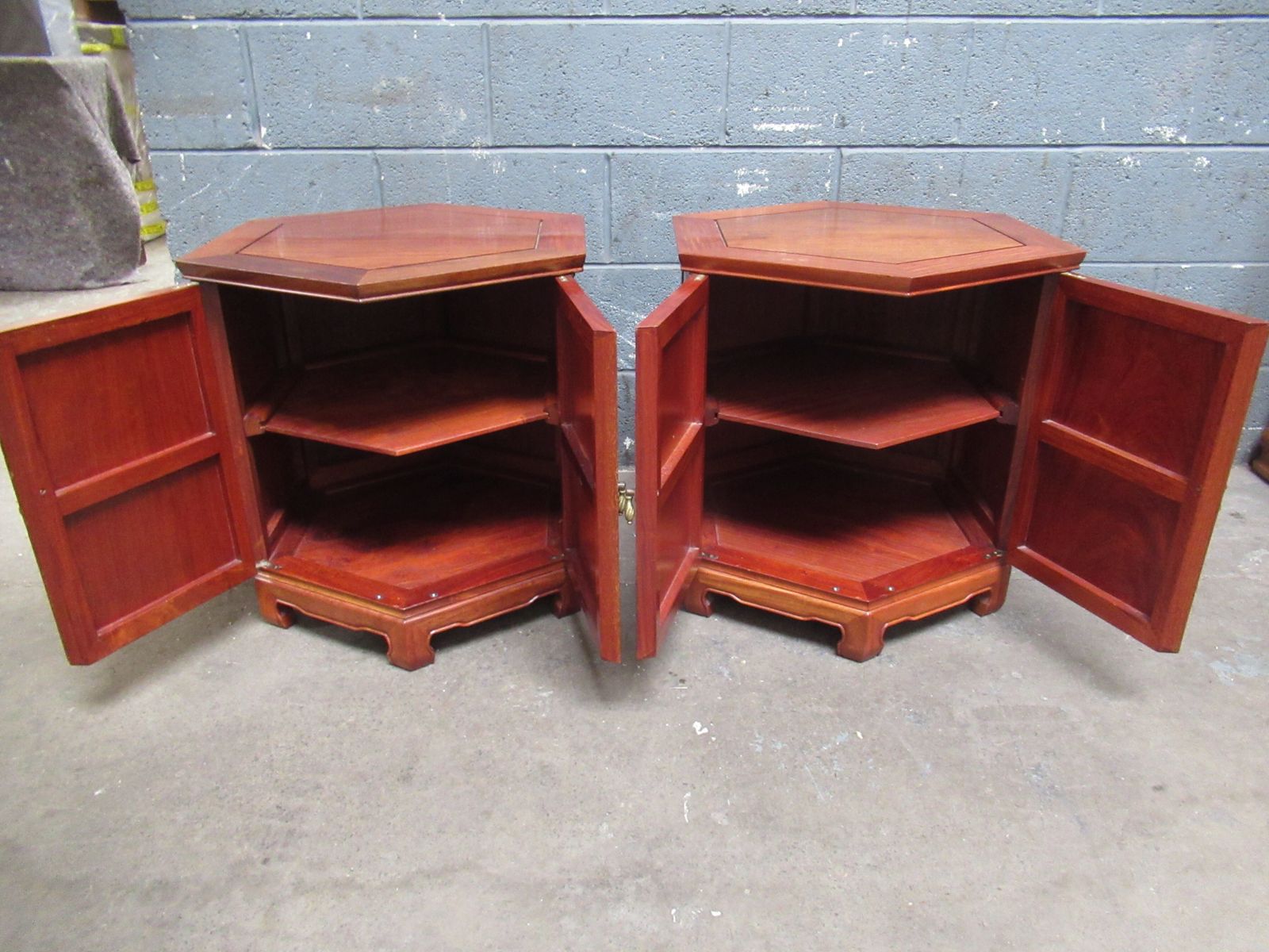 A Pair Of  Hard Wood   Chinese    Side  Cabinets photo buy