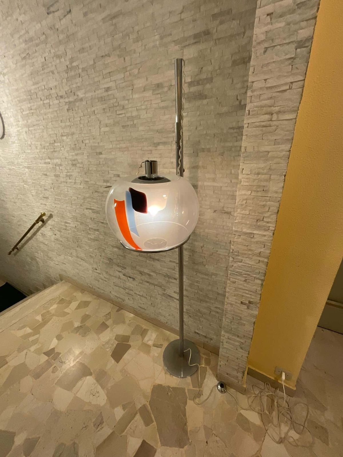 Carlo Nason   Floor Lamp With Blown Murano Glass   Italy 1970 photo 2487.0