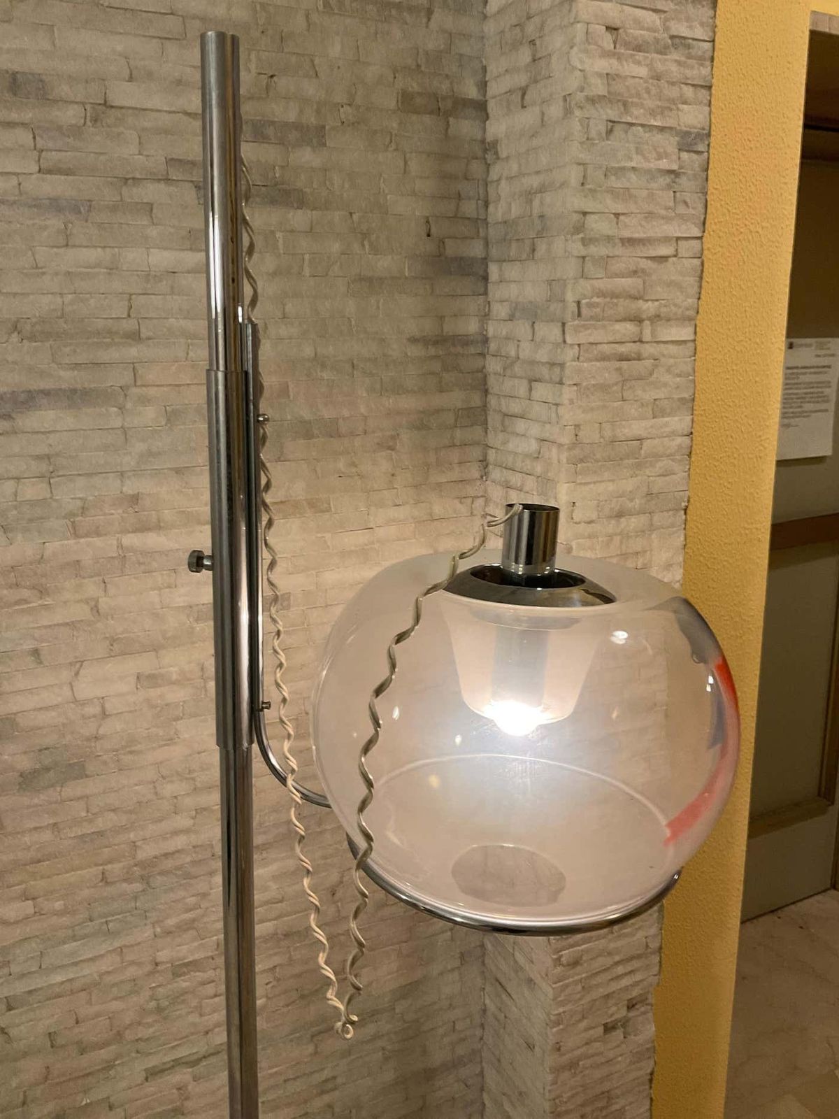 Carlo Nason   Floor Lamp With Blown Murano Glass   Italy 1970 photo vinterior