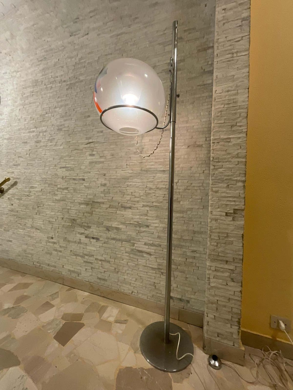 Lighting Carlo Nason   Floor Lamp With Blown Murano Glass   Italy 1970 photo