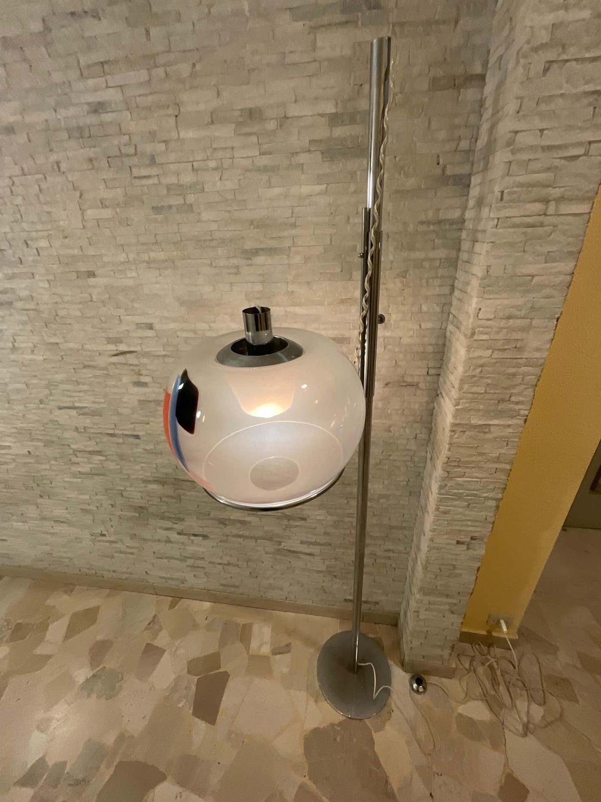 2487.0 Carlo Nason   Floor Lamp With Blown Murano Glass   Italy 1970 photo