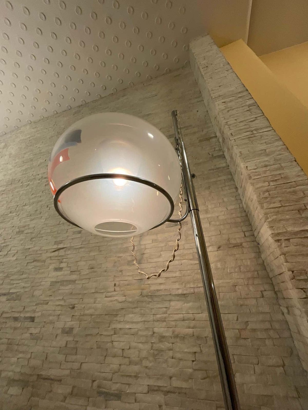 photo vinterior Carlo Nason   Floor Lamp With Blown Murano Glass   Italy 1970