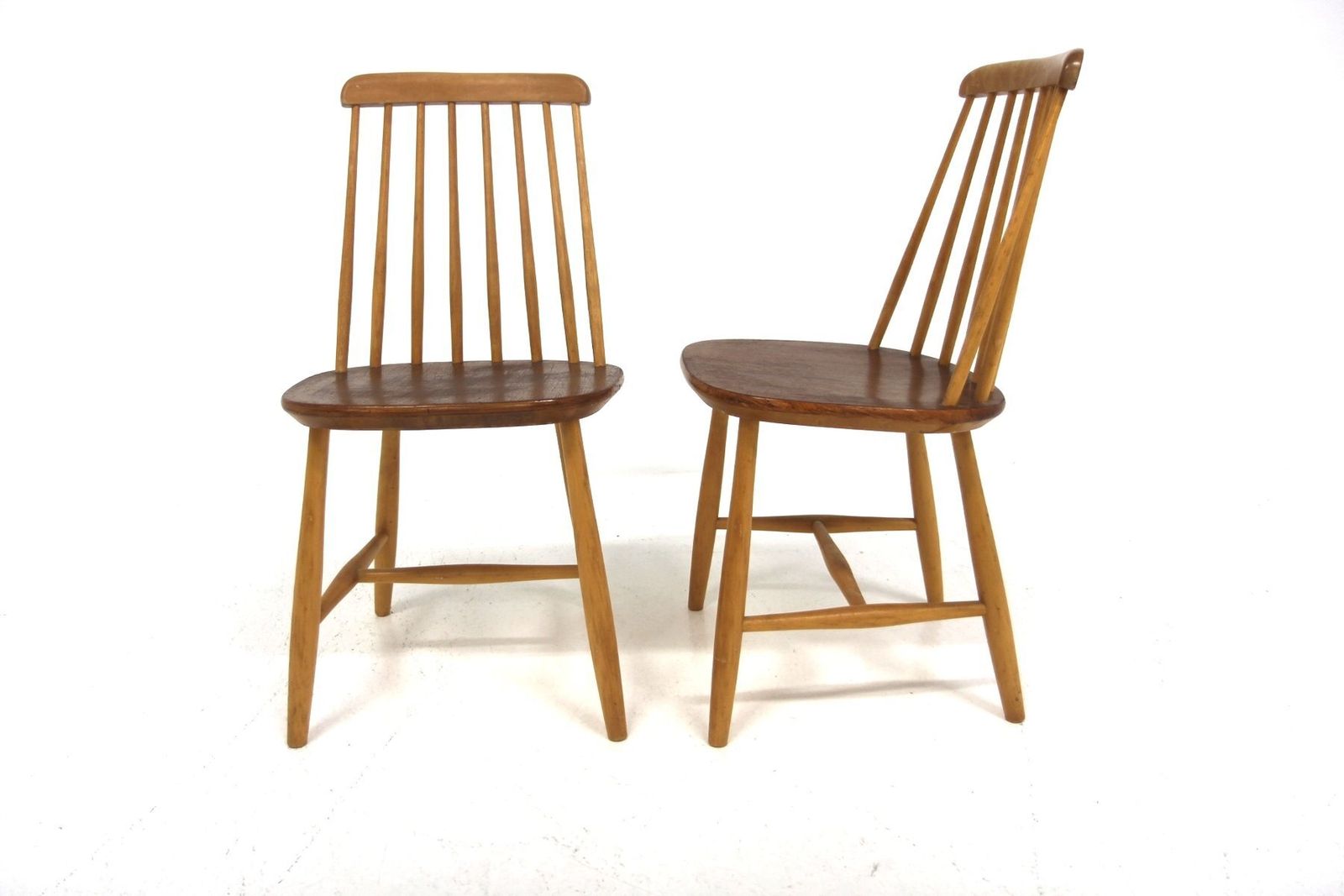 Pinnstol Scandinavian Chairs In Beech, Sweden, 1960, Set Of 2