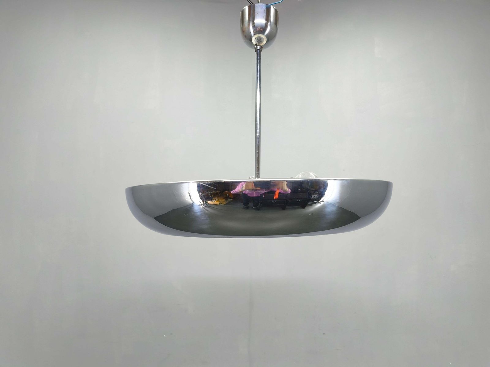 Bauhaus Ufo Pendant Lamp By Josef Hurka For Napako, 1930s photo for sale