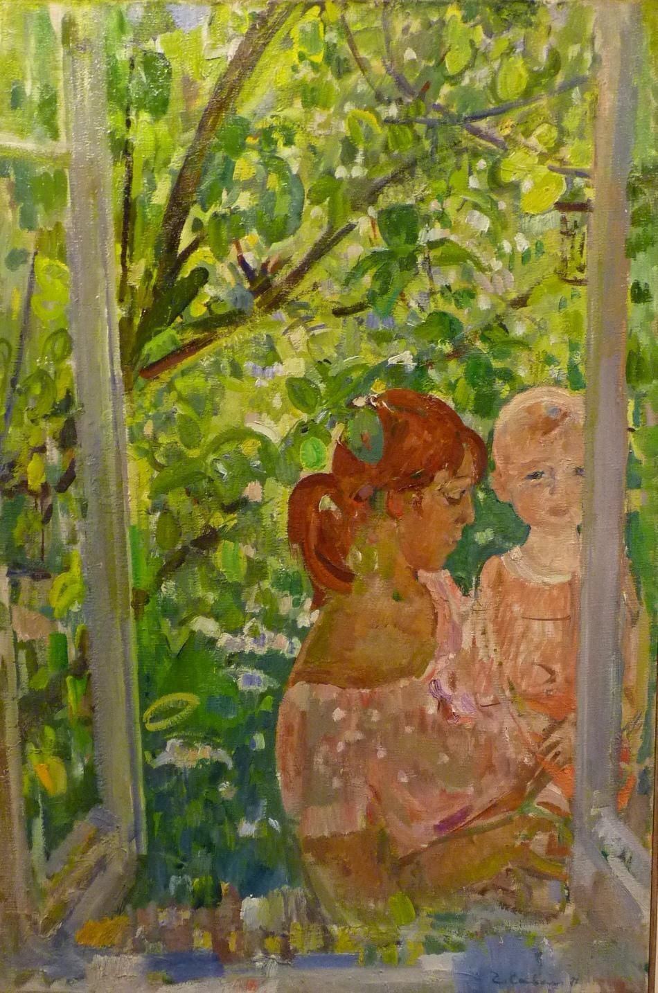 Gleb Savinov " Mother " Child, Mother, Mother's Day Oil. photo furniture