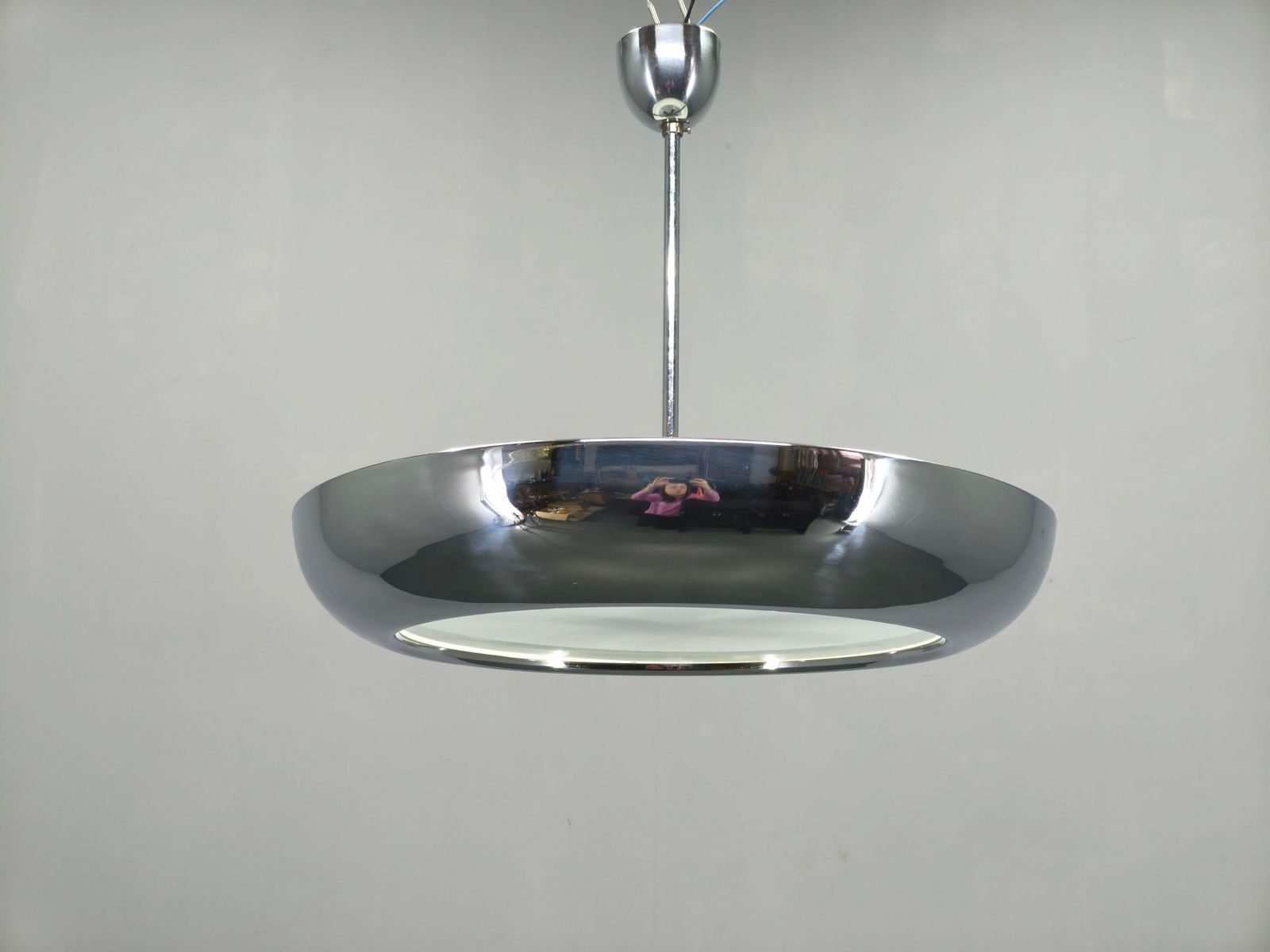 Bauhaus Ufo Chandelier By Josef Hurka For Napako, 1930s photo furniture