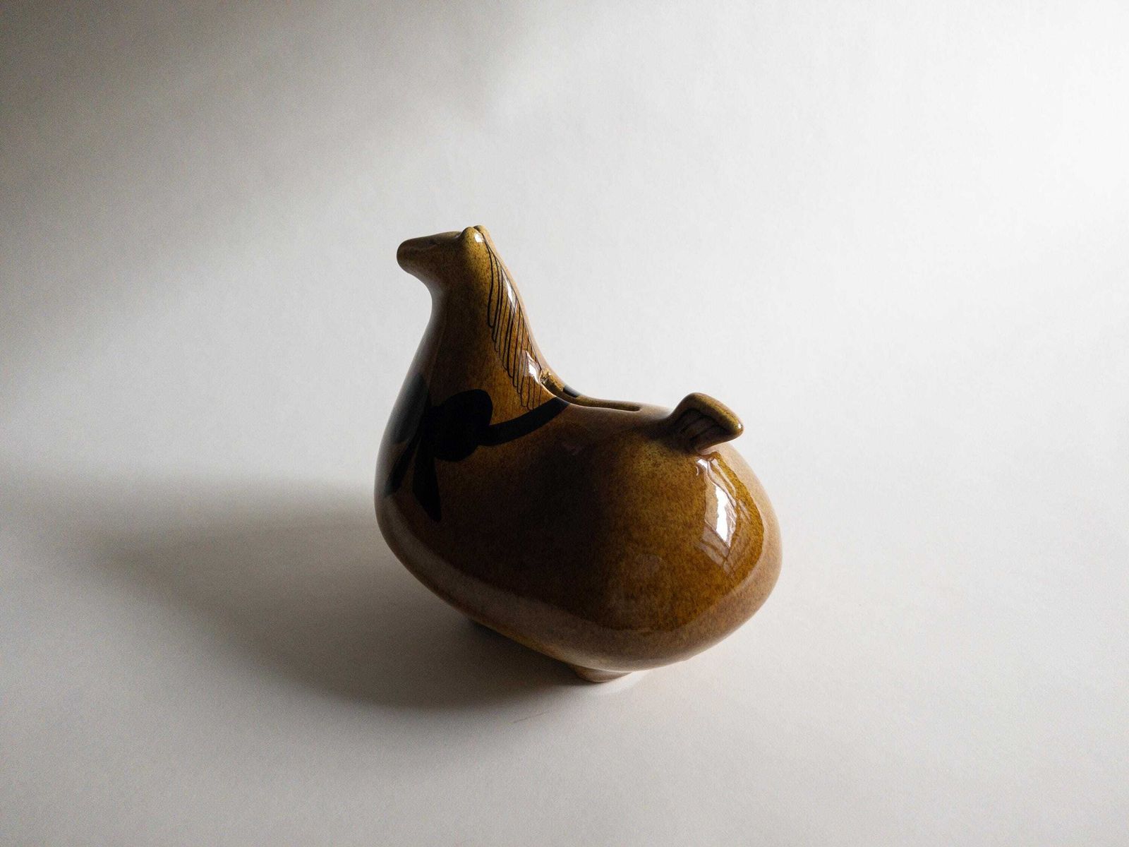 photo for sale Baldelli Horse Money Bank   Rare Mid Century Italian Pottery   Collectible Piggy Banks