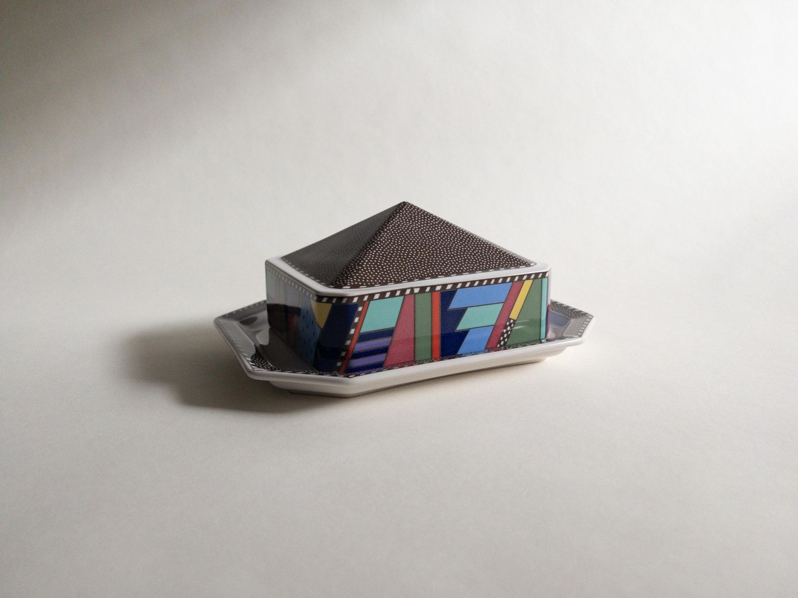 Rosenthal Metropol Butter Dish: Postmodern Ceramic Design By Barbara Brenner