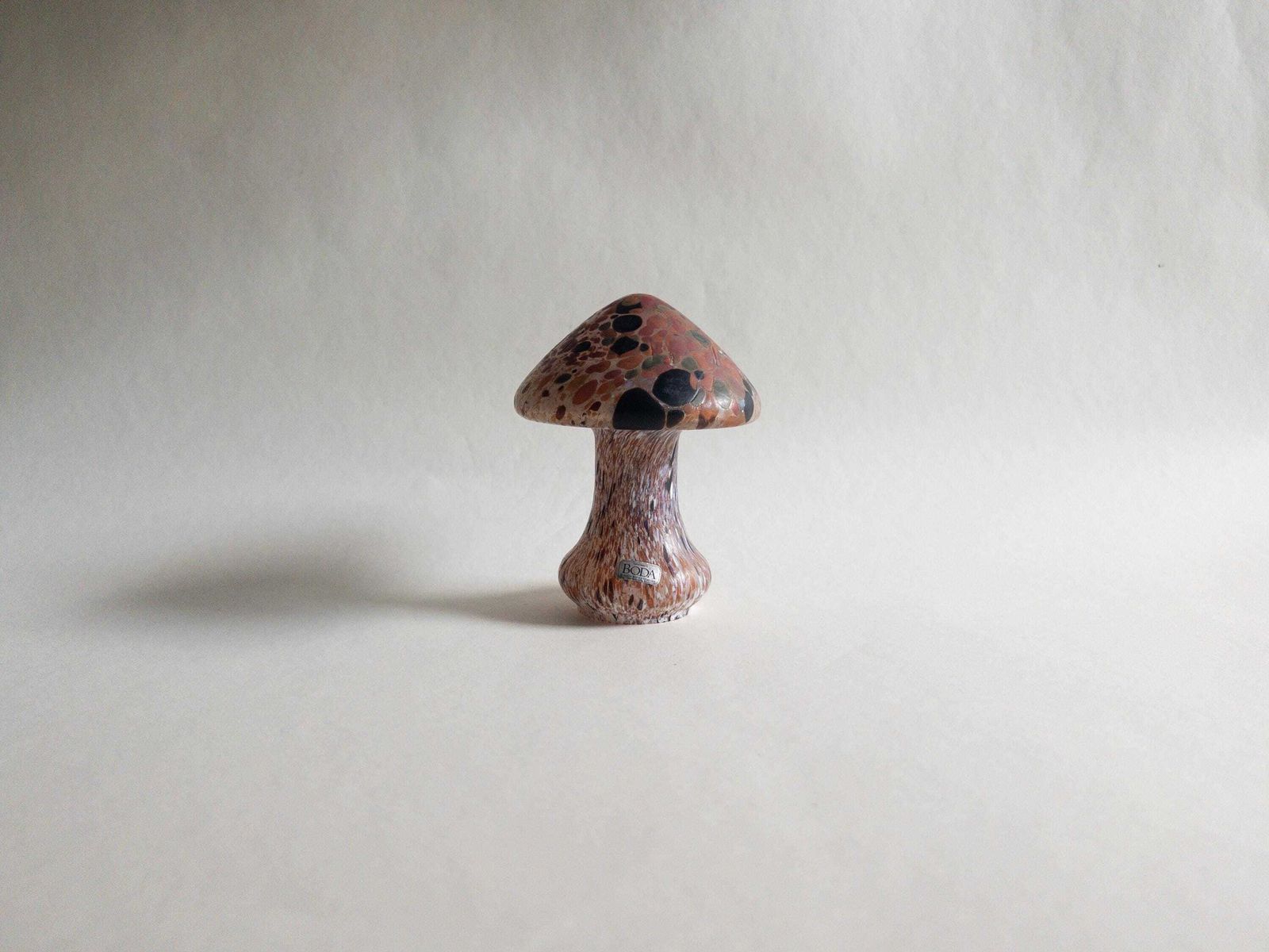 Kosta Boda Waxcap Glass Mushroom   Monica Backström 1970s Decor photo Art