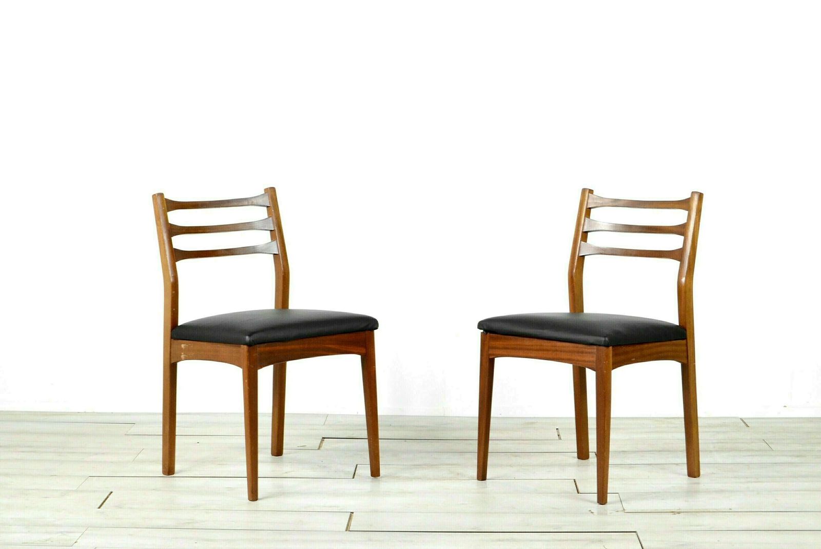 Set Of 4 Midcentury 'Meredew' Teak Chairs. Vintage Modern / Retro / Danish Style photo vintage