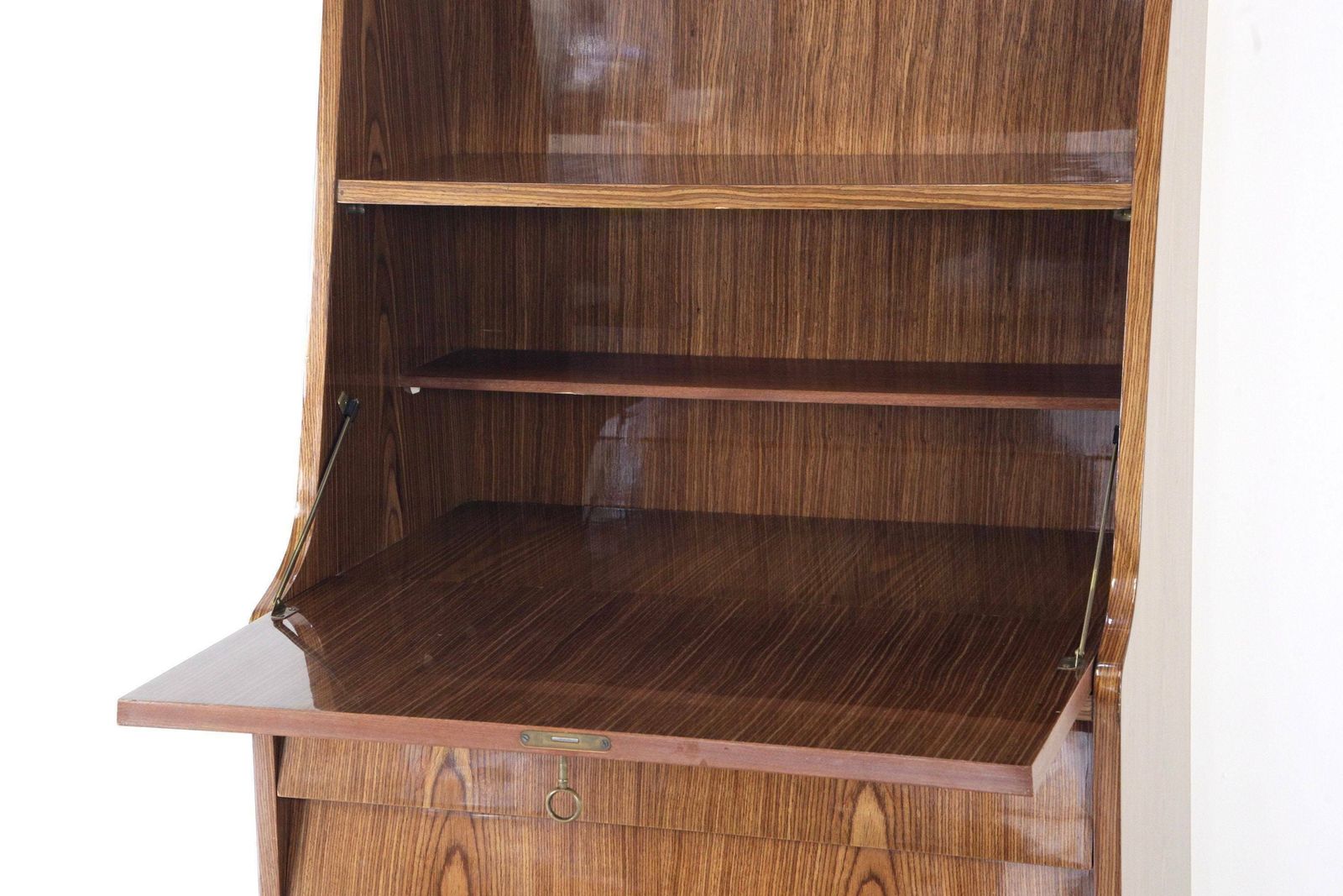 Midcentury Italian Bureau / Shelving Unit / Bookcase / Cupboard In Teak. Vintage Modern / Danish / Scandinavian Style. photo 699.0