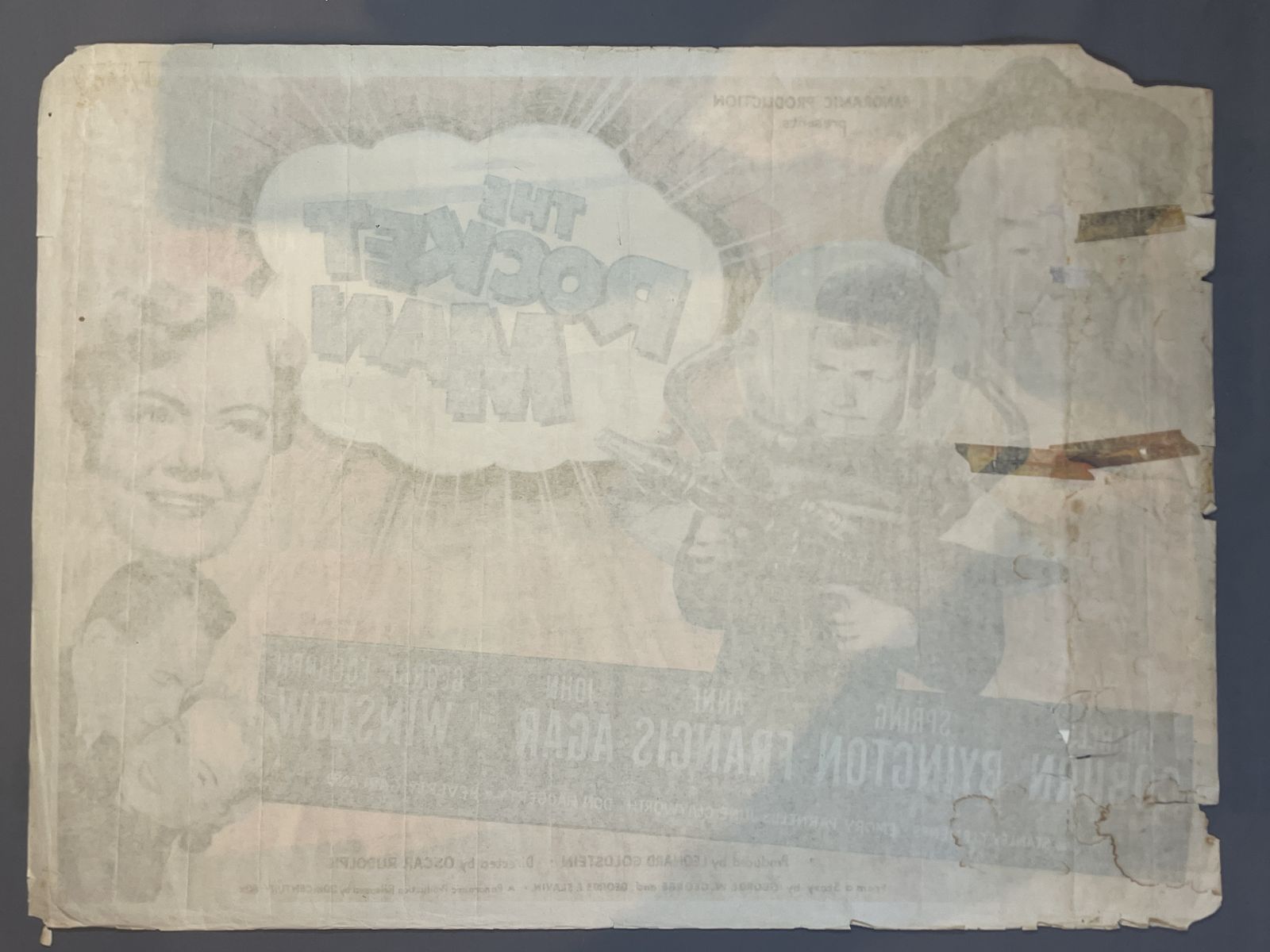 Original 1954 Vintage 'The Rocket Man' Quad Cinema Poster photo 250.0