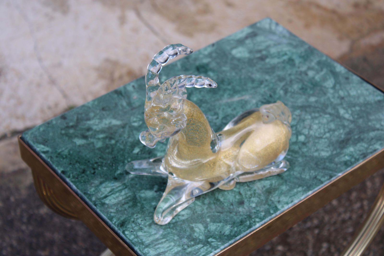 Capricorn In Murano Glass By Seguso 1950 Italy Gold Dust. photo furniture