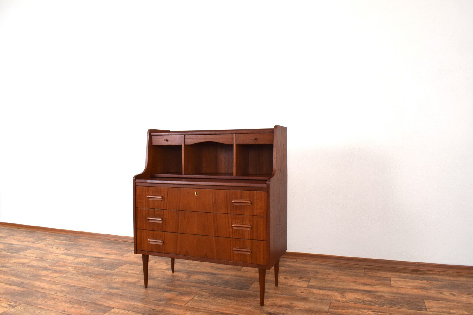 photo vinterior Mid Century Danish Teak Secretary, 1960s.