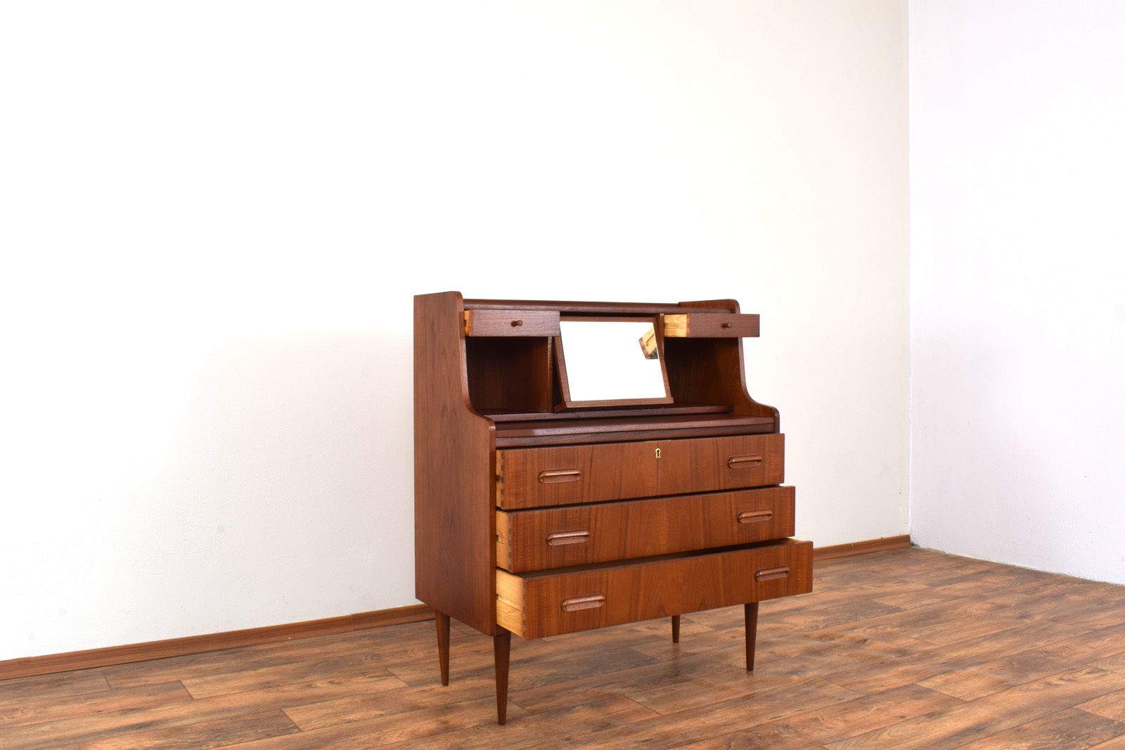 photo buy Mid Century Danish Teak Secretary, 1960s.