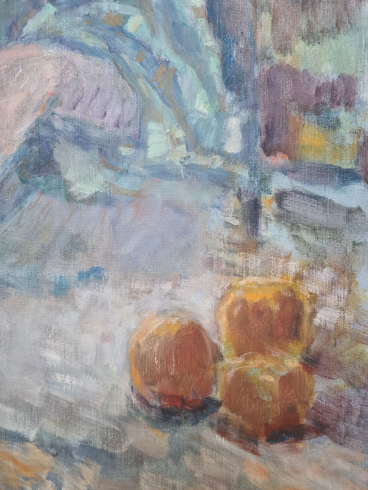 Ulla Fribrock Portrait Of Woman In Interior, Oil On Canvas Modern Figurative Late 20th Century 1985. photo 2340.0
