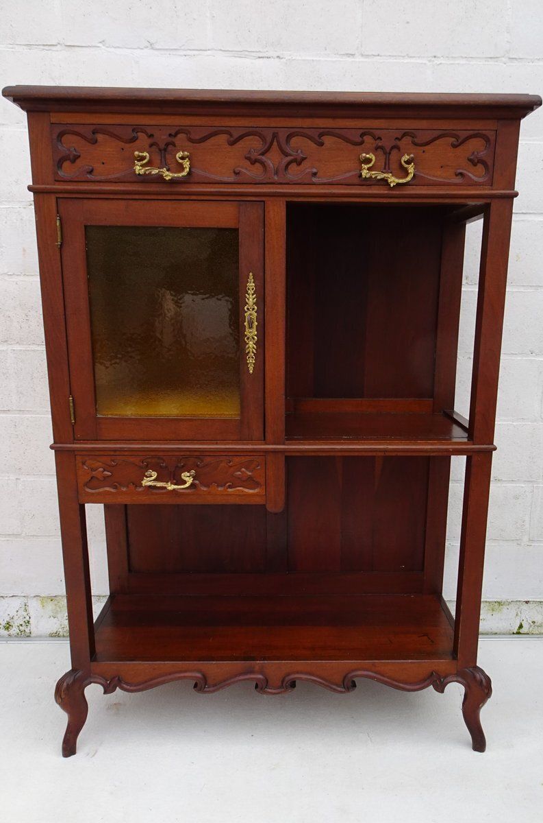 Art Nouveau Small Cabinet Display With Glass, 1920s photo furniture