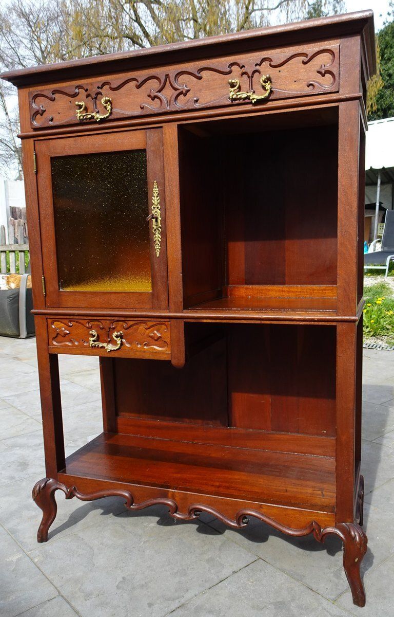 photo buy Art Nouveau Small Cabinet Display With Glass, 1920s