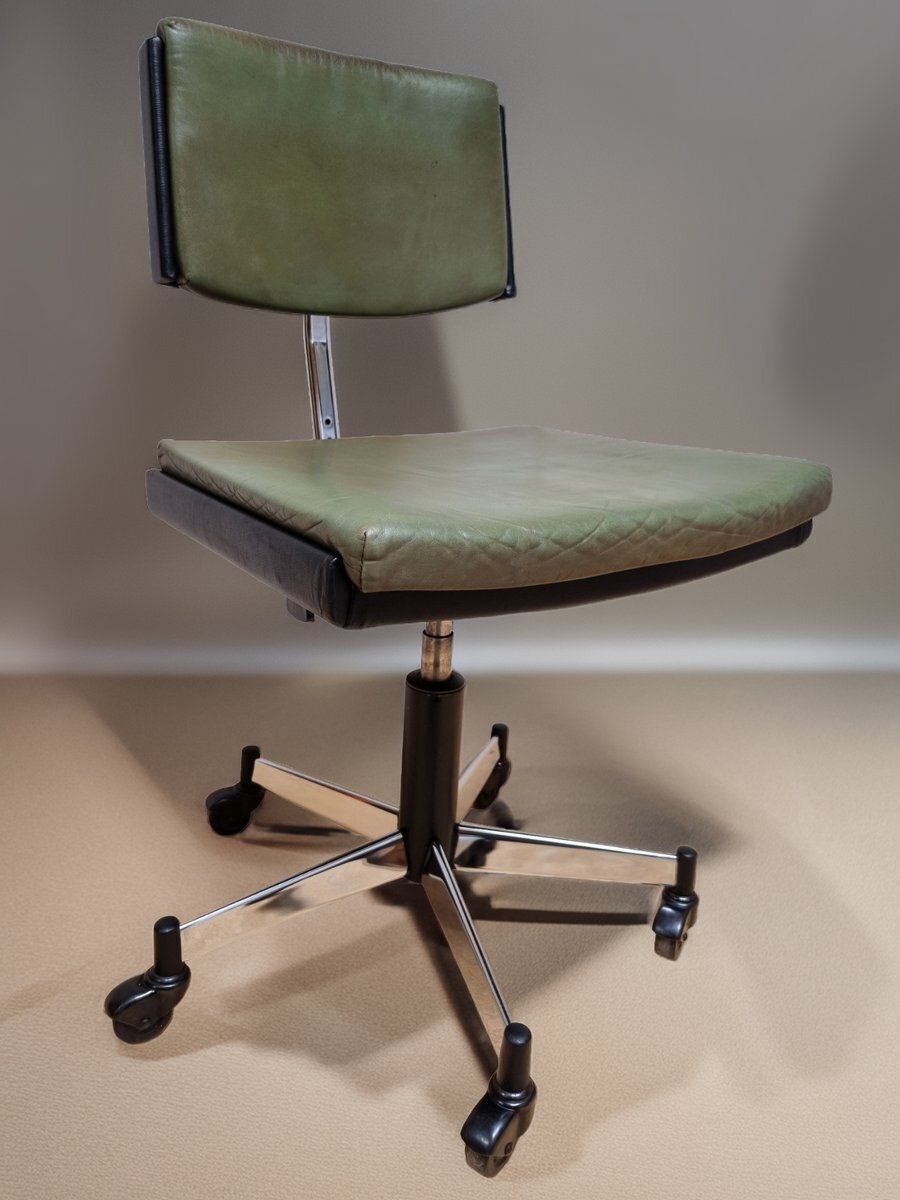 Adjustable Swivel Office Chair From Stoll Giroflex, Switzerland, 1965 photo for sale