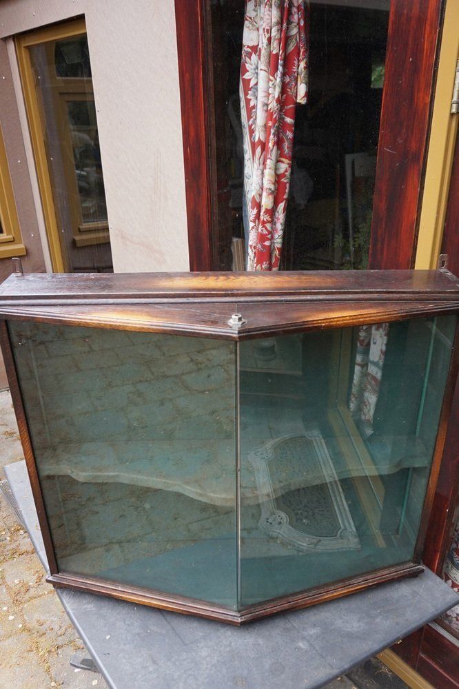 Vintage Art Deco Hanging Wall Display Cabinet, 1930s photo for sale