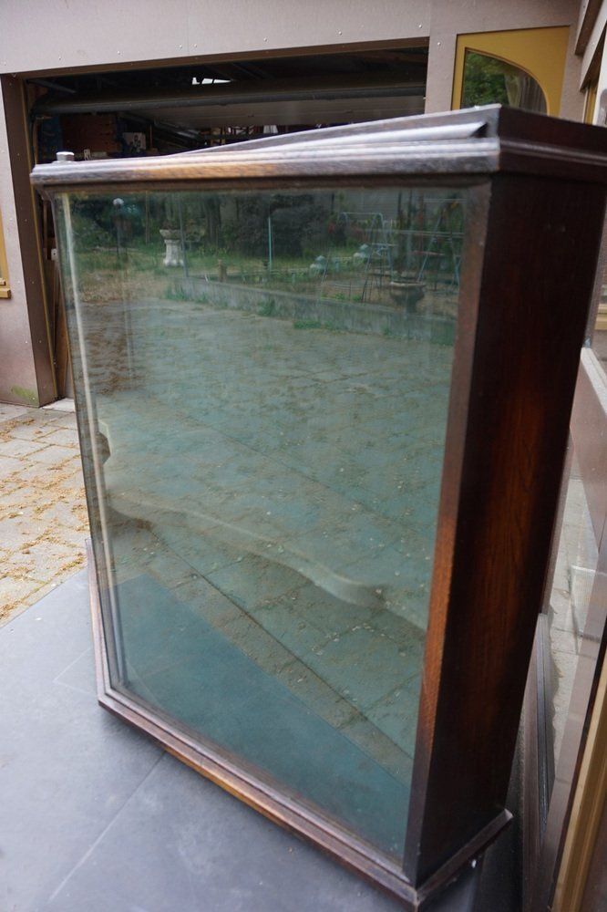 Vintage Art Deco Hanging Wall Display Cabinet, 1930s photo vinterior