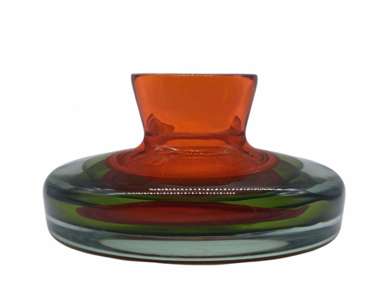 Flavio Poli For Seguso Submerged Murano Glass Centerpiece Vase, Italy 196 photo for sale