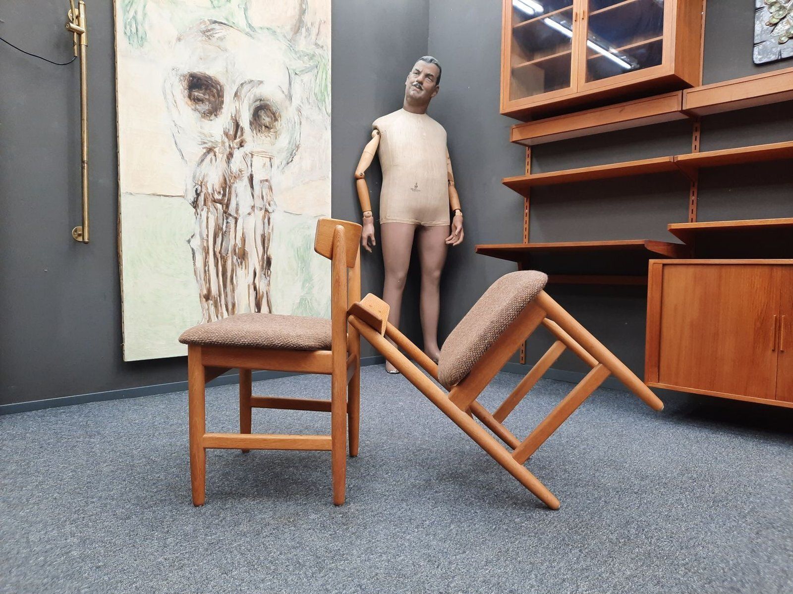 photo buy Danish Chairs By Børge Mogensen For Søborg Møbelfabrik, 1960s, Set Of 2