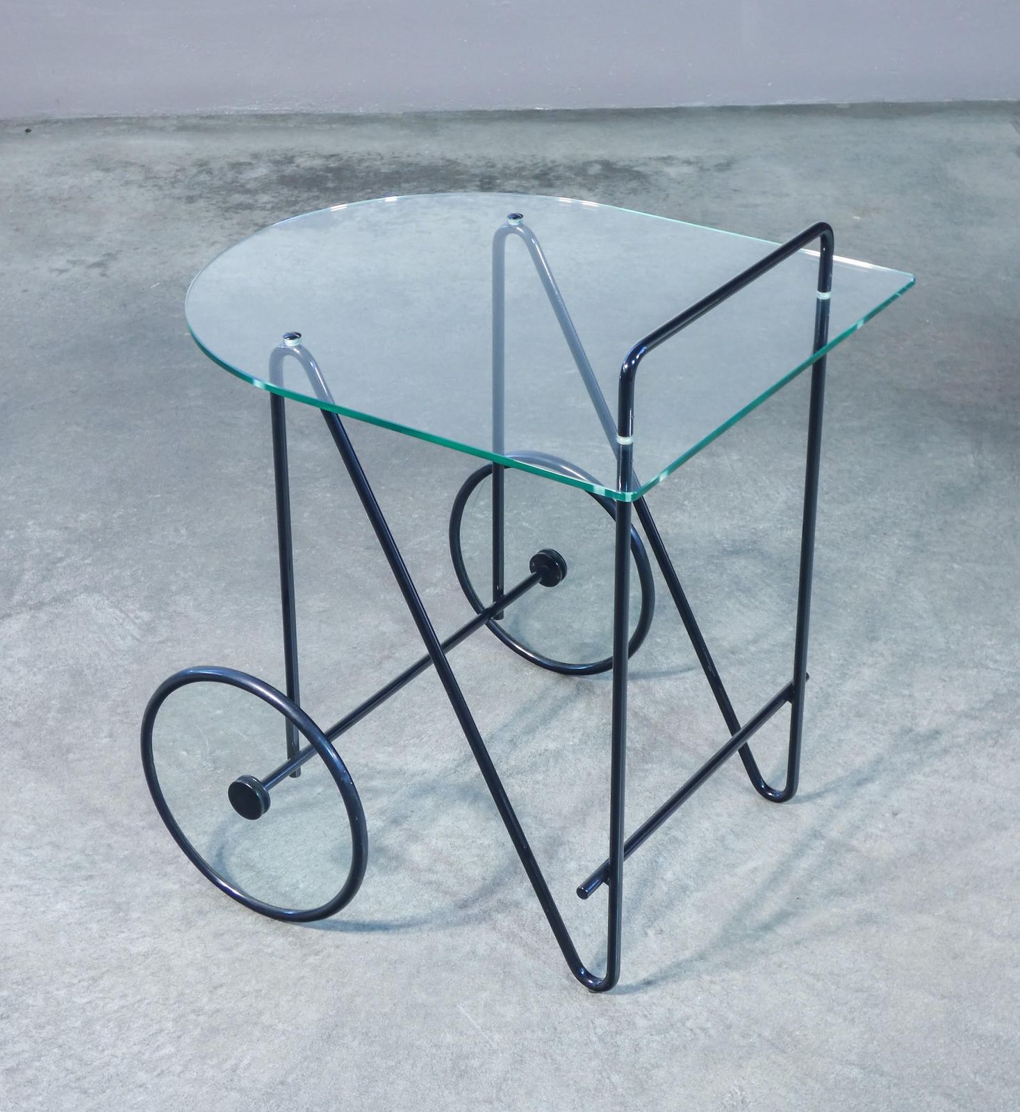 Food Cart Designed By Carlo Cerbaro, For Porada In Metal And Glass. 1980s photo 843.0