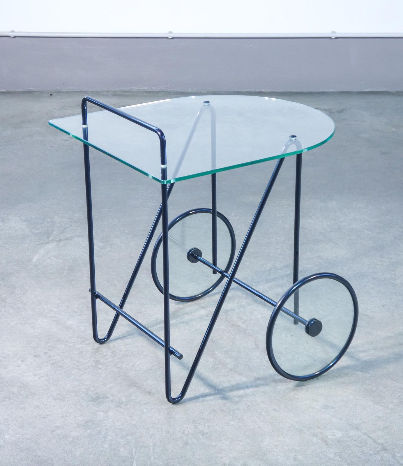 photo for sale Food Cart Designed By Carlo Cerbaro, For Porada In Metal And Glass. 1980s