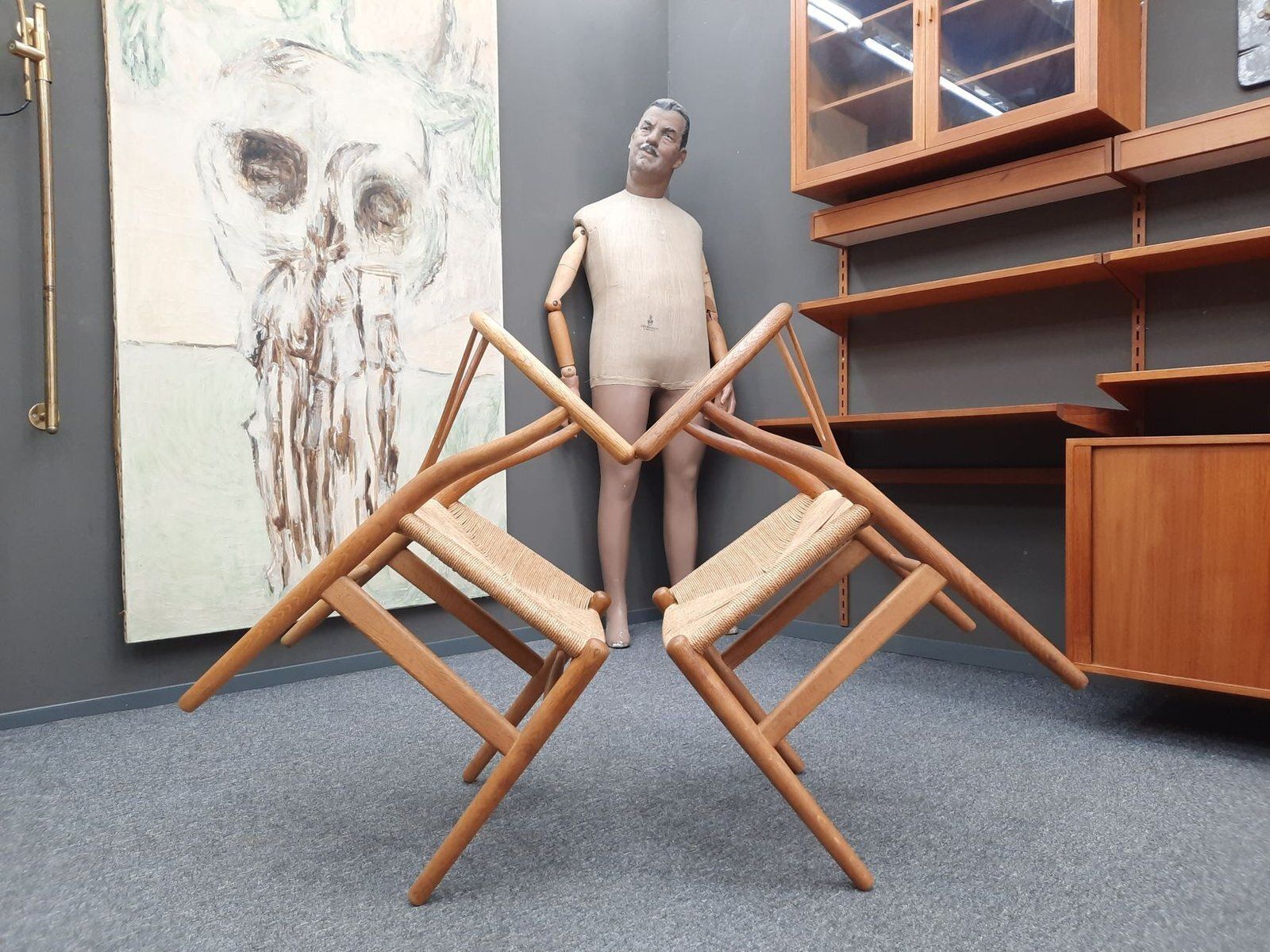 photo buy Wishbone Chairs By Hans Wegner For Carl Hansen & Son, 1960s, Set Of 2
