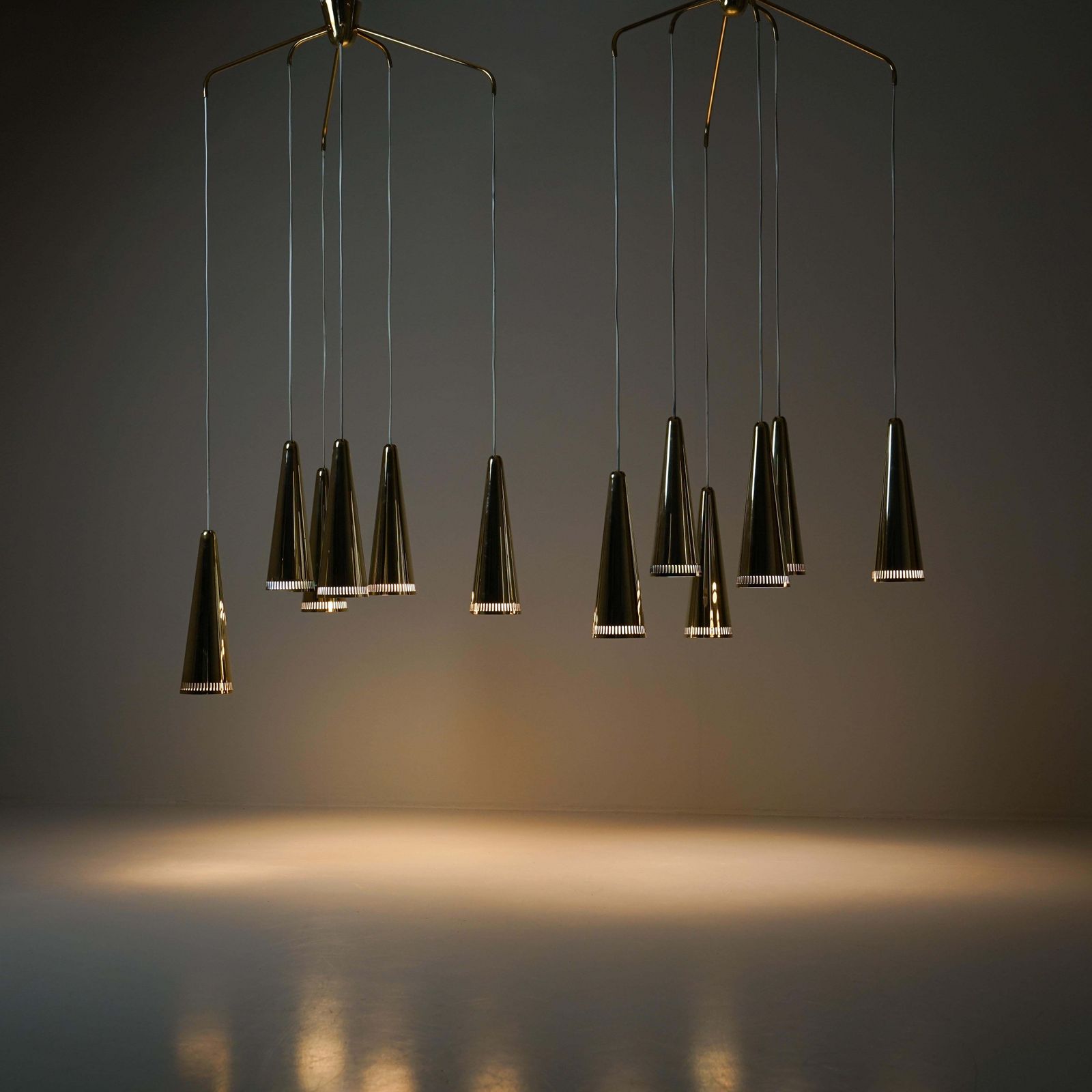 Pair Of Model K2 48/6 Scandinavian Modern Pendants, Mauri Almari, Idman Oy, 1950 photo furniture
