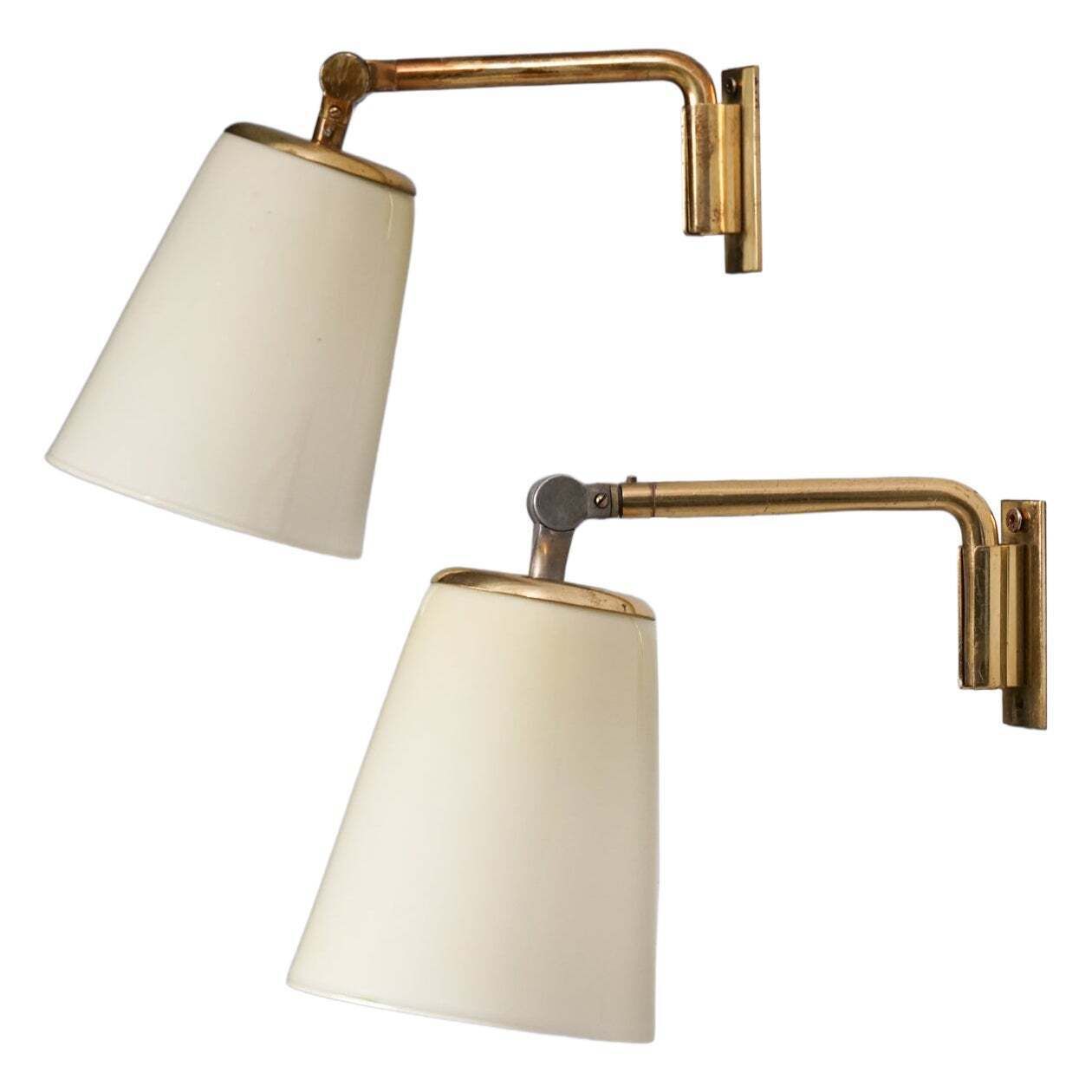 Pair Of Model 50 082 Wall Lights, Lisa Johansson Pape, Orno Oy, 1950s