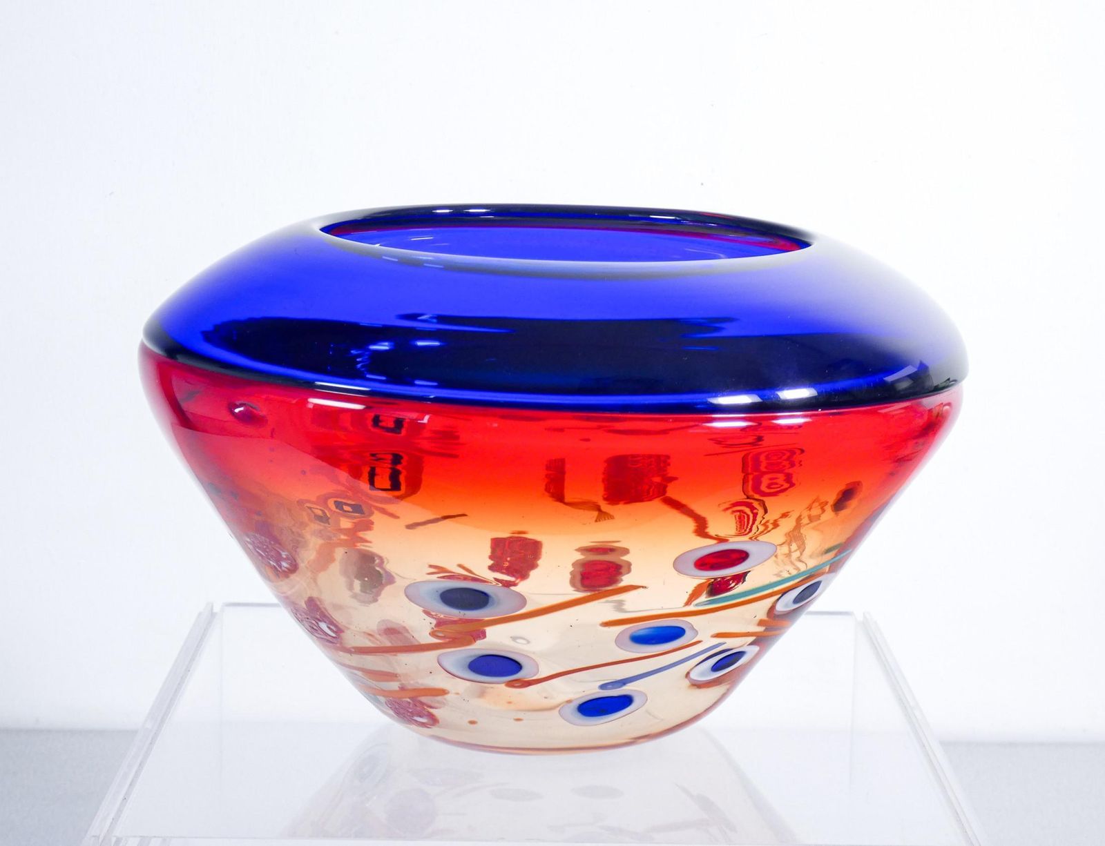 Murano Blown Glass Vase, Design Stefano Toso. Italy, 90s photo Home Decor