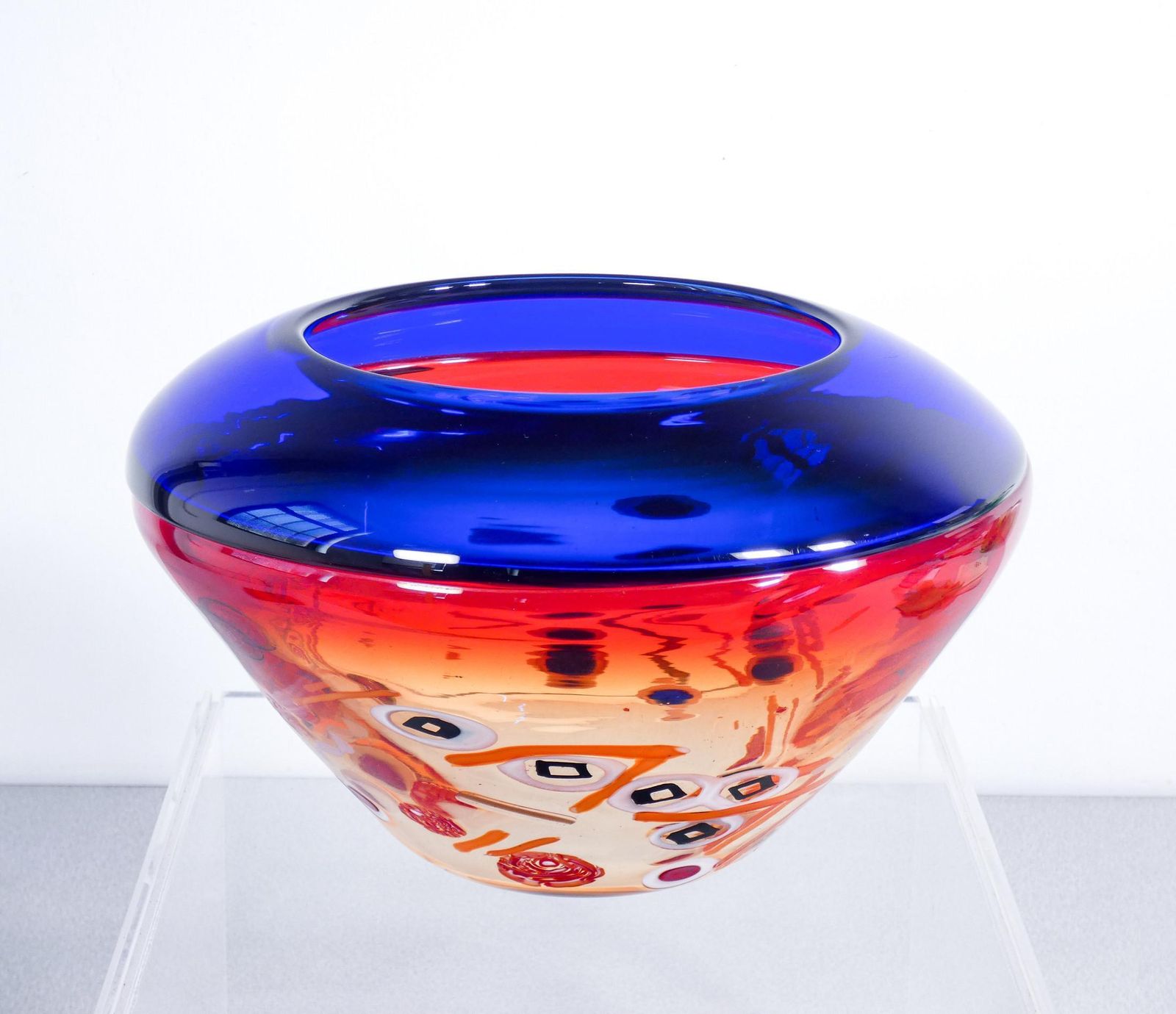 Murano Blown Glass Vase, Design Stefano Toso. Italy, 90s photo buy