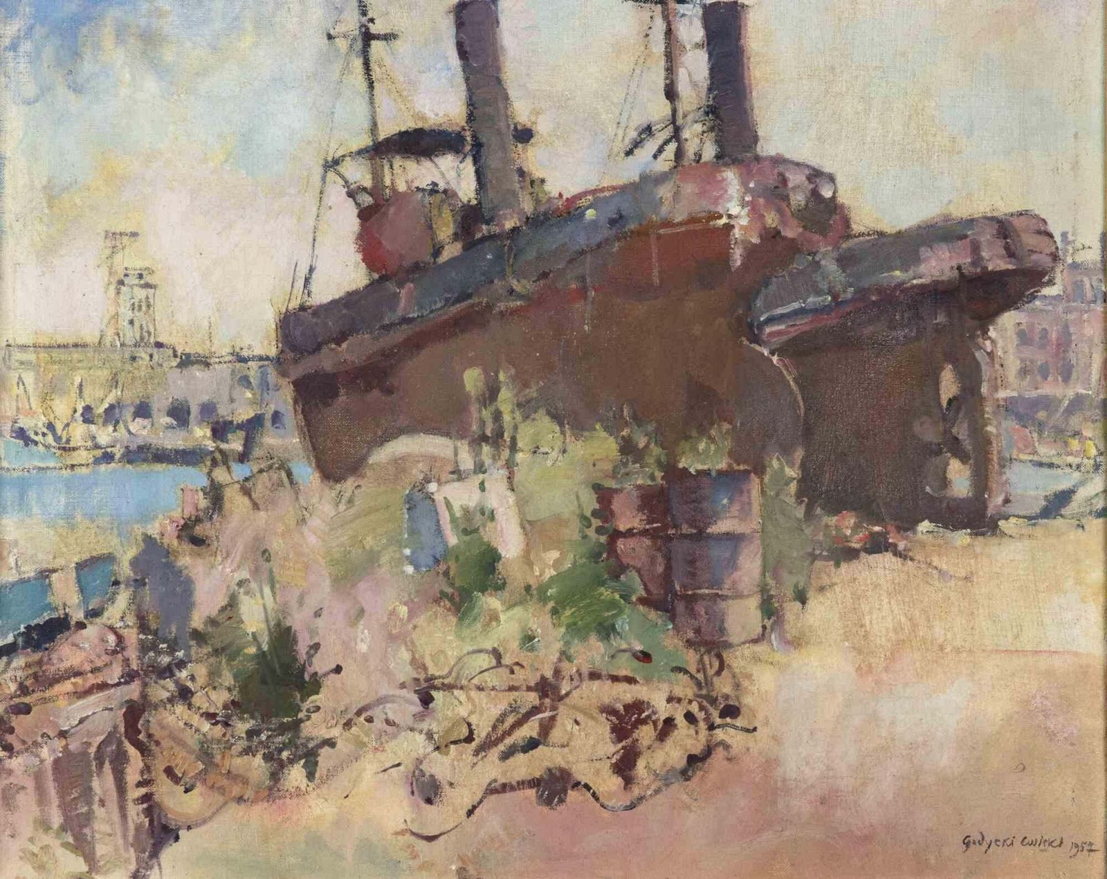 Dimitri Godycki Cwirkobeached Boat   Oil Paint By Dimitri Godycki Cwirko   19571957 photo furniture