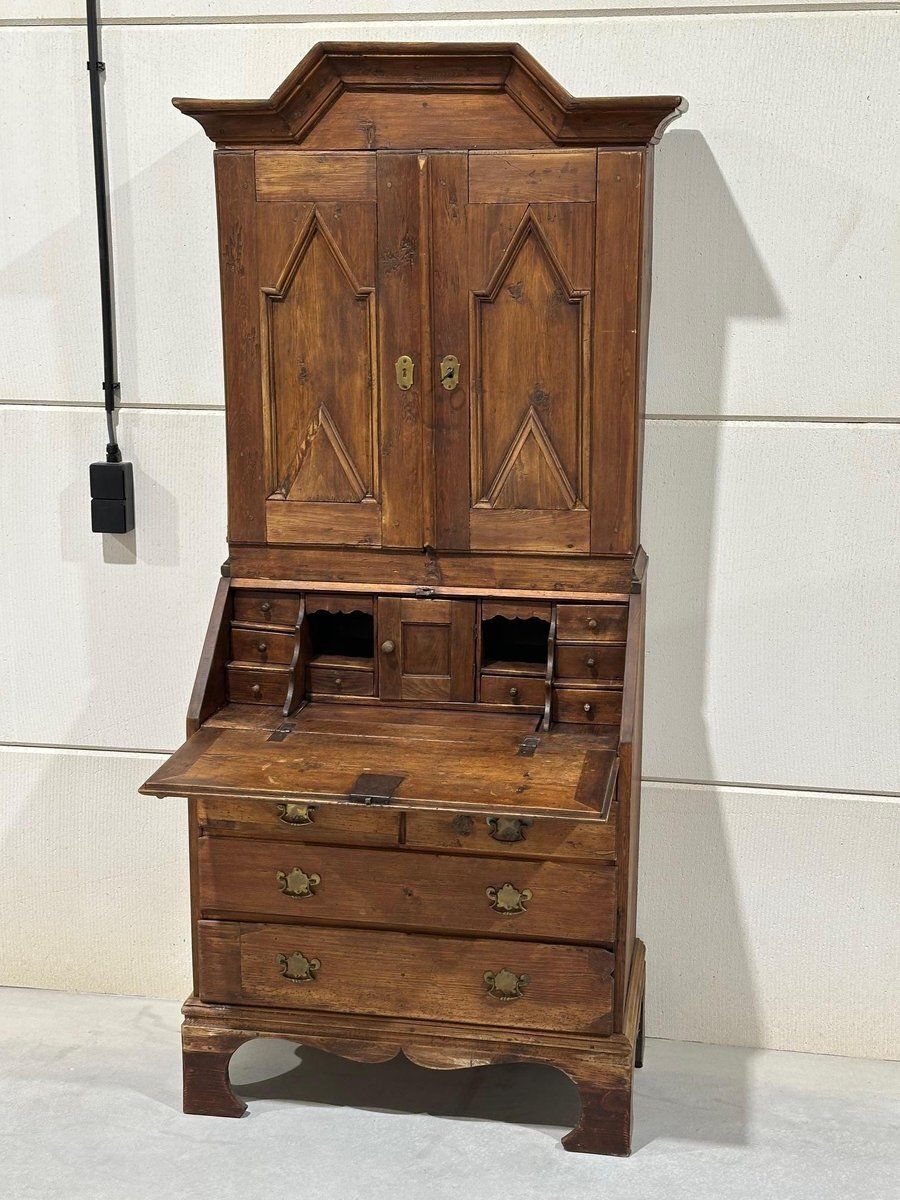 Antique Secretary Bookcase In Pine photo for sale
