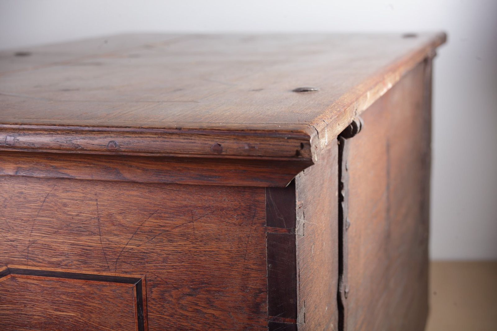 650.0 Antique Baroque Oak Chest, 1750s photo