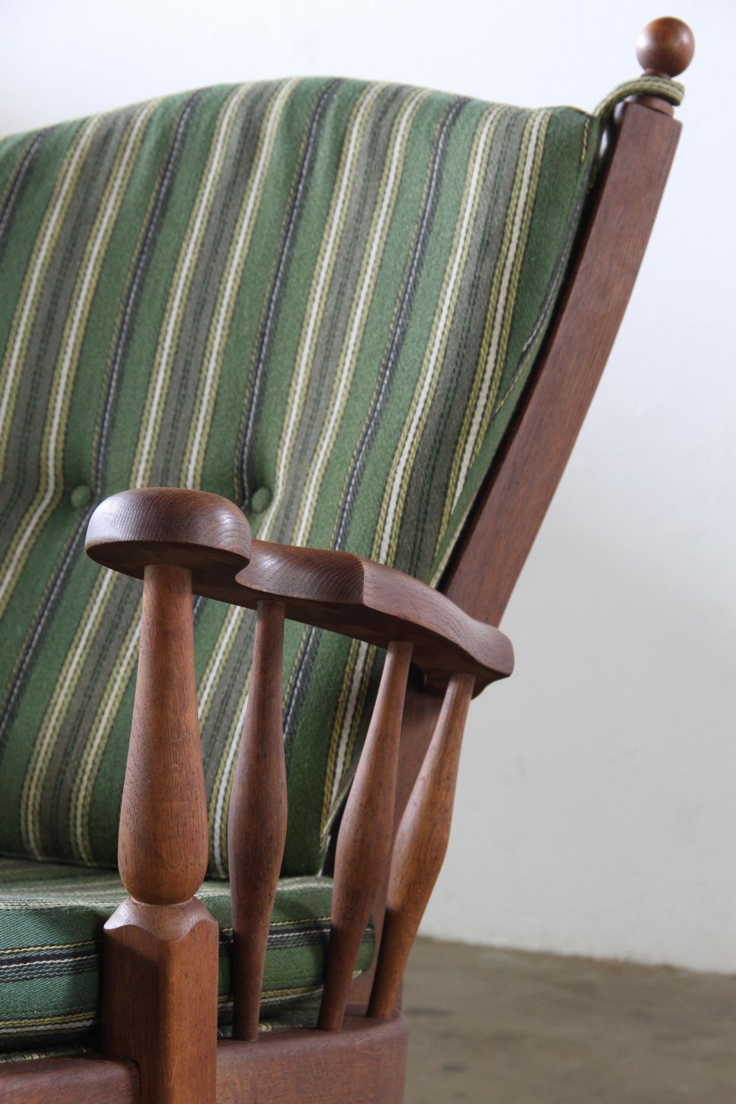 Vintage Danish Mid Century Oak Armchair, Attributed To Henning Kjærnulf 1960s photo vintage