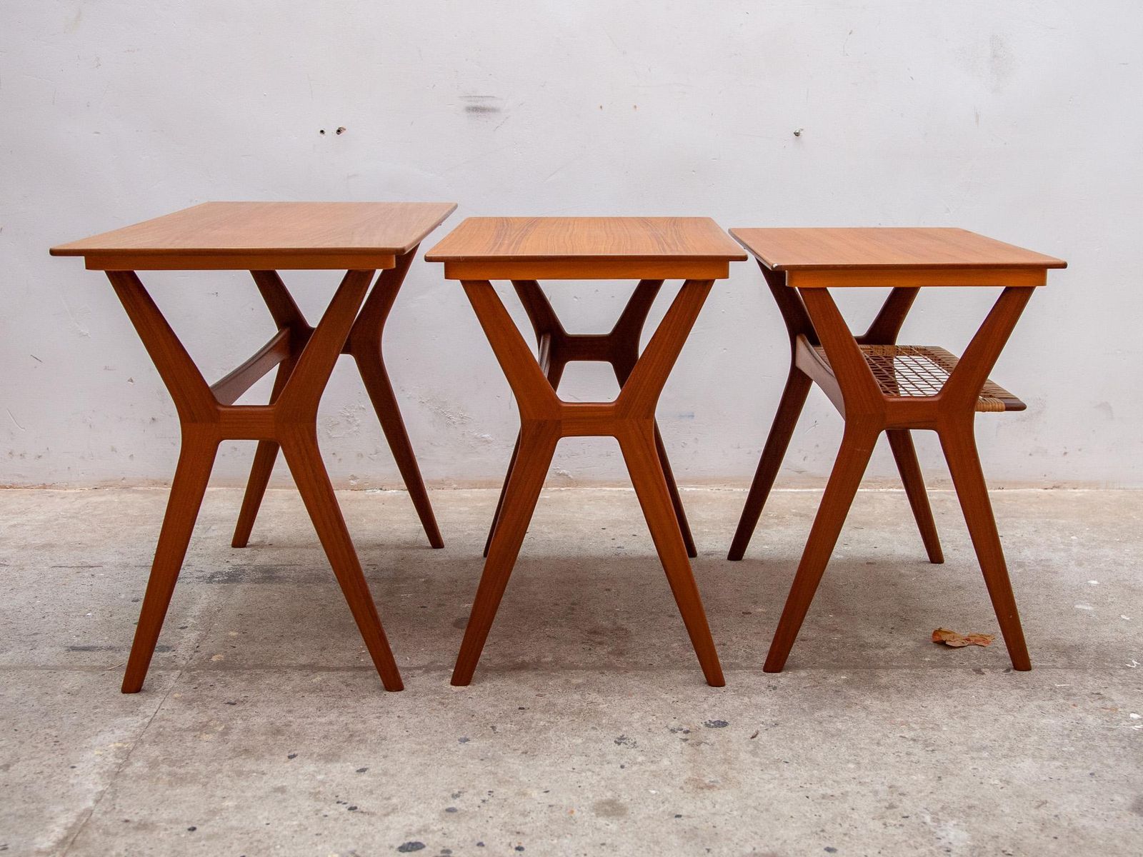 photo vinterior Set Of Three Nesting Tables Designed By Johannes Andersen For Silkeborg, 1960s