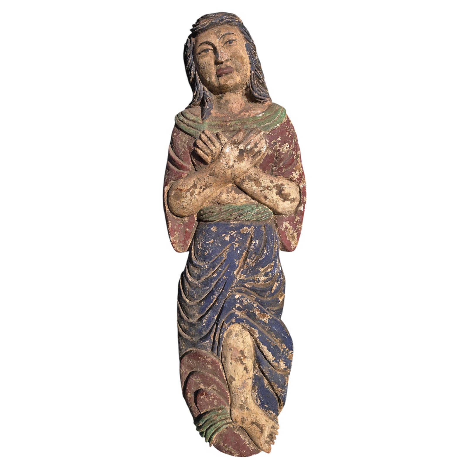 photo for sale Rare Pair 18th Century Polychrome Wood Dummy Boards, Chinoiserie
