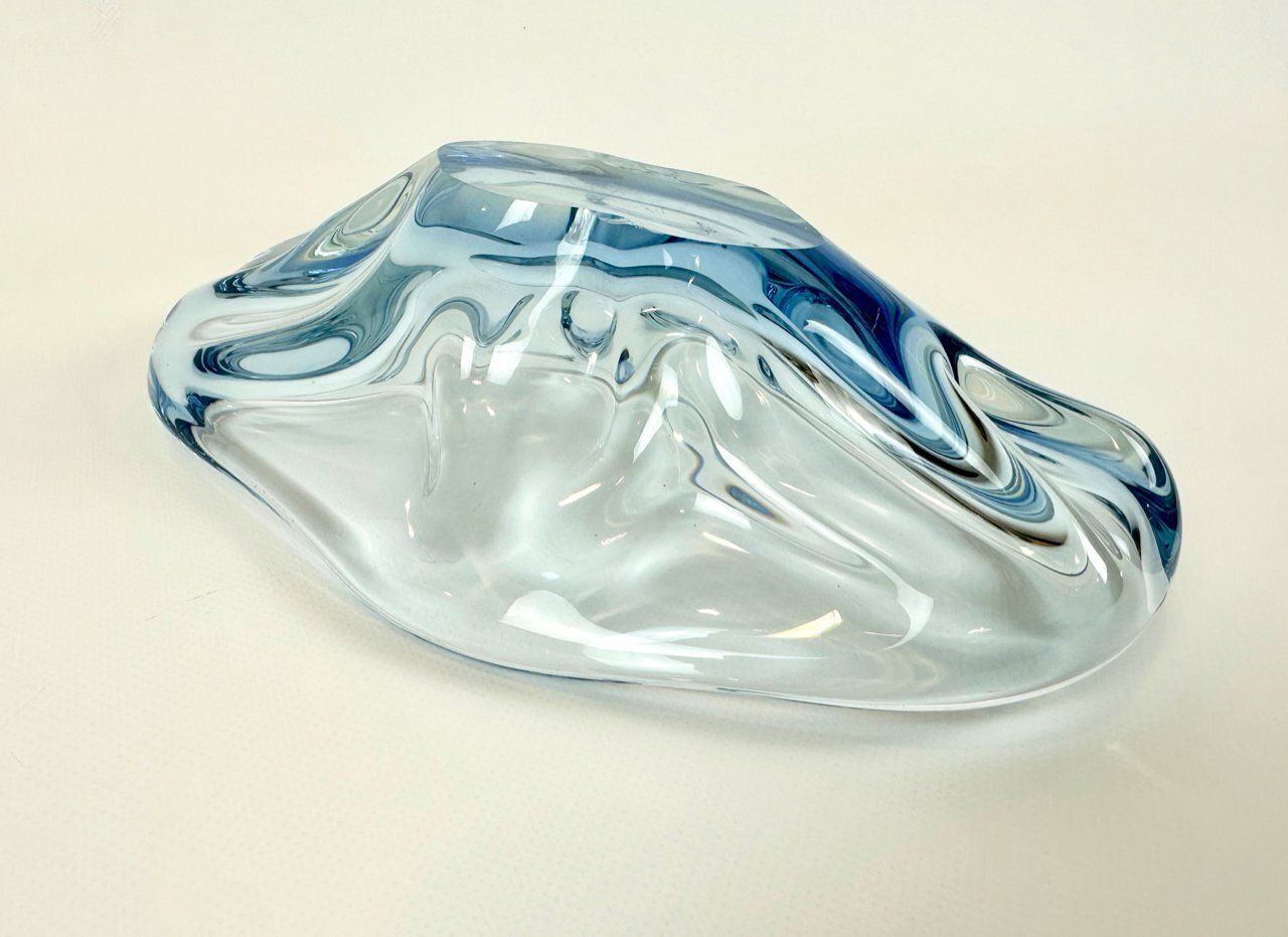 Art Glass Bowl Attributed To Josef Hospodka For Chribska Sklarna, 1960s photo vintage